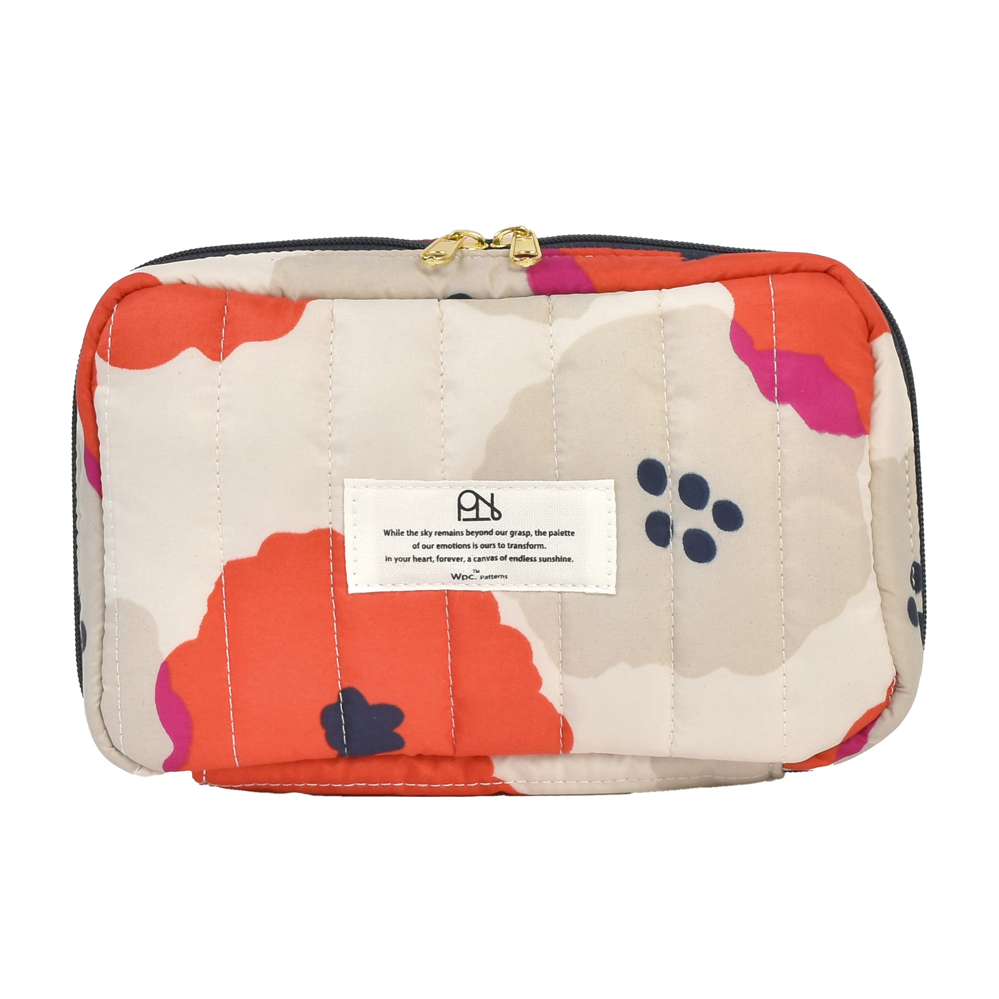 ガジェットポーチ Wpc. Patterns ダブリュピーシーパターンズ かわいい キルティング ポーチ 小さい おしゃれ 撥水 小物入れ ガジェットケース マウス PC コード 充電器 USB ポータブル電源 収納 花柄 トラベルポーチ 仕切り 女性 ギフト 誕生日 プレゼント クッション