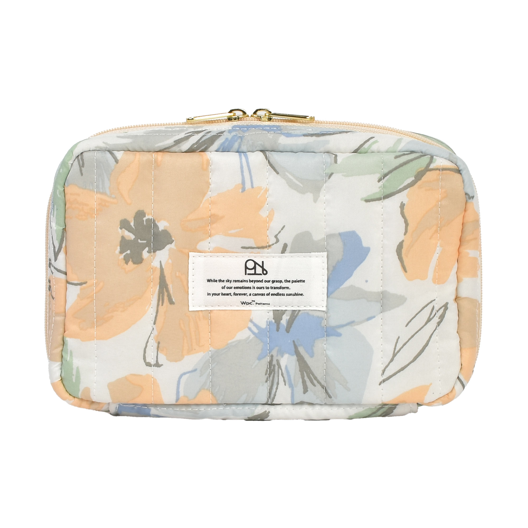 ガジェットポーチ Wpc. Patterns ダブリュピーシーパターンズ かわいい キルティング ポーチ 小さい おしゃれ 撥水 小物入れ ガジェットケース マウス PC コード 充電器 USB ポータブル電源 収納 花柄 トラベルポーチ 仕切り 女性 ギフト 誕生日 プレゼント クッション