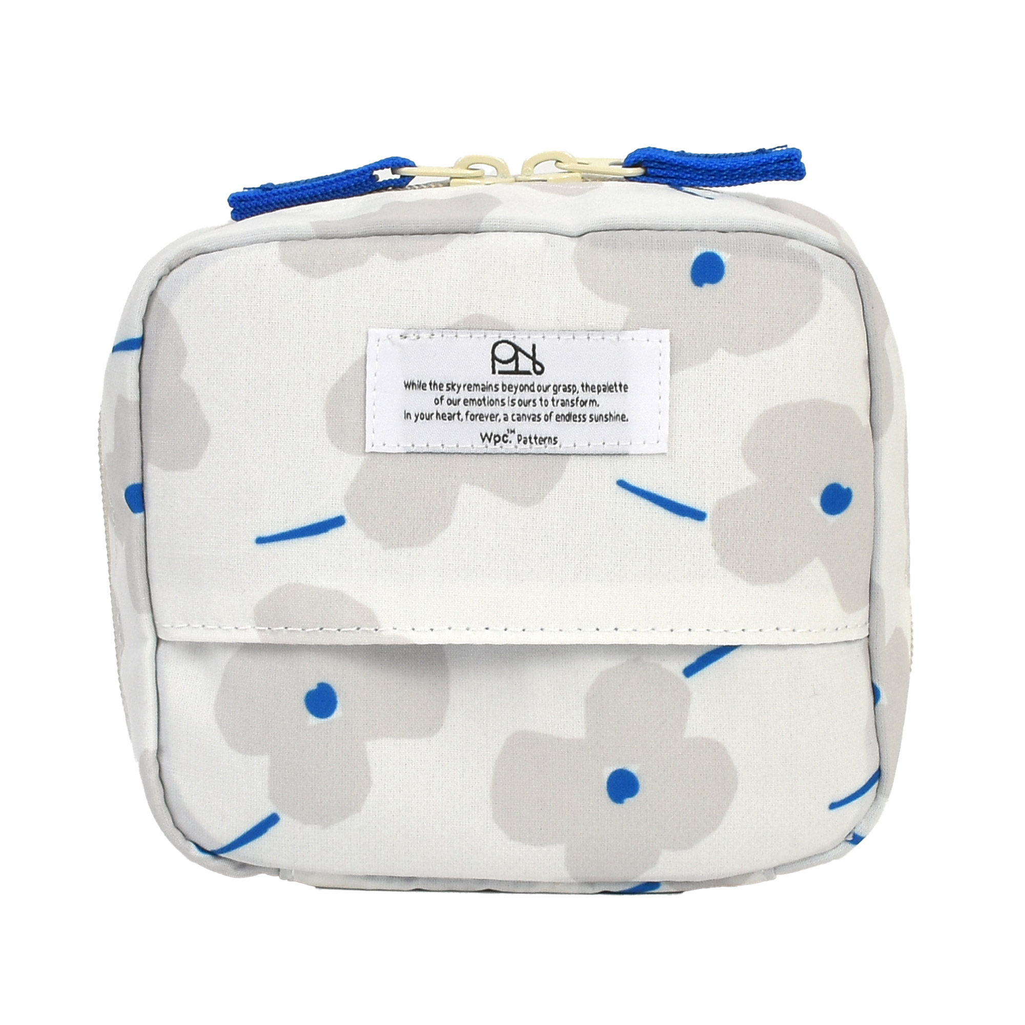 ポーチ Wpc. Patterns ダブリュピーシーパターンズ メイクポーチ 大容量 収納 仕切り付き ティッシュポケット スクエア マルチポーチ 撥水 旅行 トラベル グッズ ポケット 整理整頓 ティッシュケース レディース 女性 かわいい おしゃれ ダブルファスナー 化粧ポーチ 可愛い