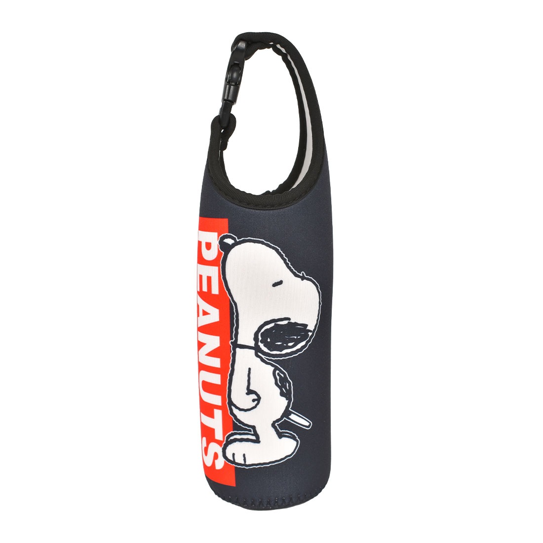 ペットボトルホルダー SNOOPY スヌーピー キャラクター 500mL 600mL ボトルカバー かわいい 水筒カバー ボトルケース 持ち手付き 収納 スリム おしゃれ コンパクト 水滴 つかない 結露吸収 濡れない バックル 伸縮性 女の子 男の子 小学生 中学生 高校生 大人 遠足 運動会