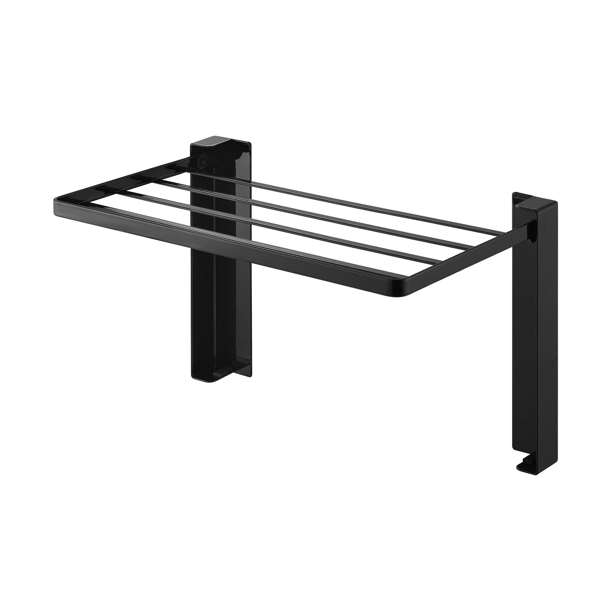 使いやすい高さに開くマグネット洗濯機横折り畳み棚 山崎実業 タワー 洗濯機 ラック tower 10019 10020 公式 ホワイト ブラック タオル置き 収納 折りたたみ 磁石 パジャマ 一時置き スリム 省スペース コンパクト 着替え タオルラック 棚 上開き 洗面所 シンプル 便利 白 黒