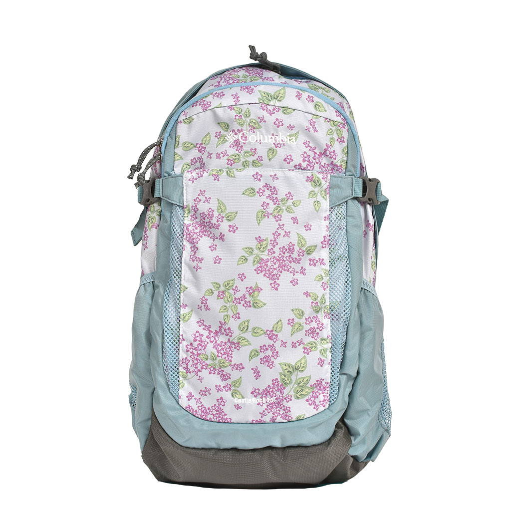 Columbia コロンビア リュック PU8662 レディース メンズ キャッスルロック 25L 大容量 バックパック リュックサック 撥水 軽量 丈夫 登山 ハイキング アウトドア レインカバー付き 通勤 通学 大人 高校生 中学生 おしゃれ 黒 ブラック 白 ホワイト ネイビー 紺 ブルー 花柄