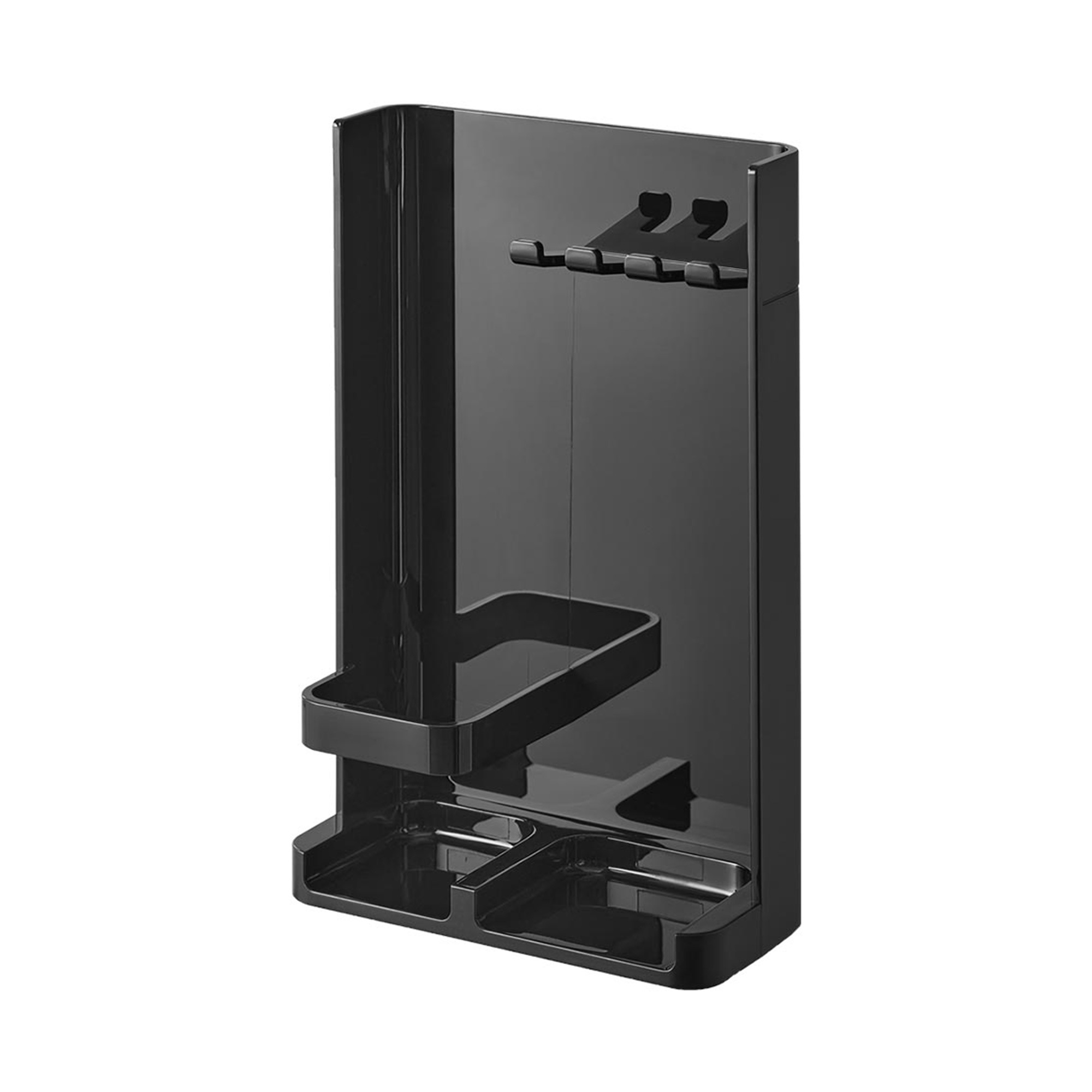 山崎実業 目隠し歯ブラシ＆チューブスタンド タワー スリム 10025 10026 tower 公式 歯ブラシスタンド おしゃれ 歯ブラシホルダー 省スペース 電動歯ブラシ 対応 洗面所 収納 歯ブラシ 歯磨き粉 目隠し カバー 浮かせる 衛生的 家族 コンパクト シンプル ホワイト ブラック