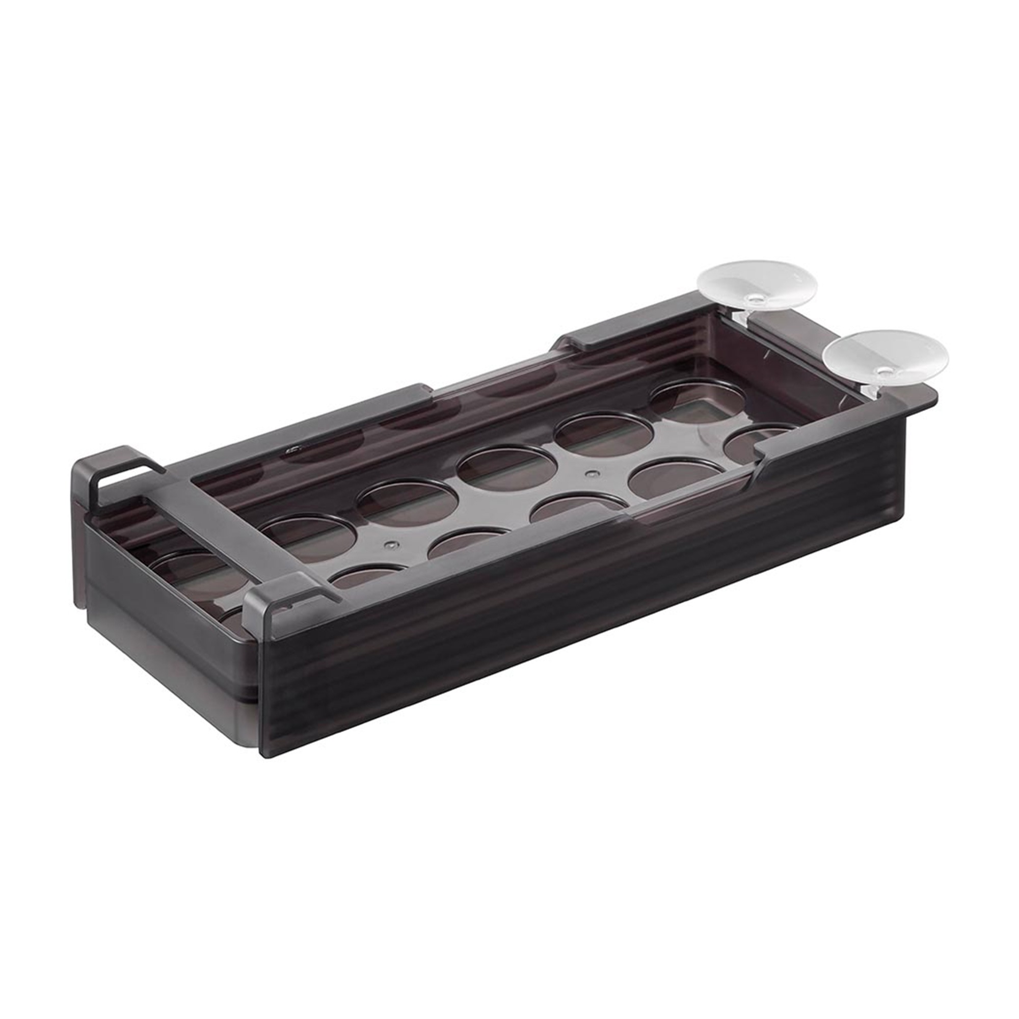 山崎実業 冷蔵庫中棚下高さ調節卵ラック S タワー 10108 10109 tower 公式 冷蔵庫 卵 収納 卵ケース スライド 食品 ラック 引き出し 吊り下げ 卵トレー たまご 玉子 容器 冷蔵庫内 整理 グッズ 高さ調節 卵入れ 12個 棚下 キッチン収納 ホワイト ブラック 冷蔵庫収納 トレー