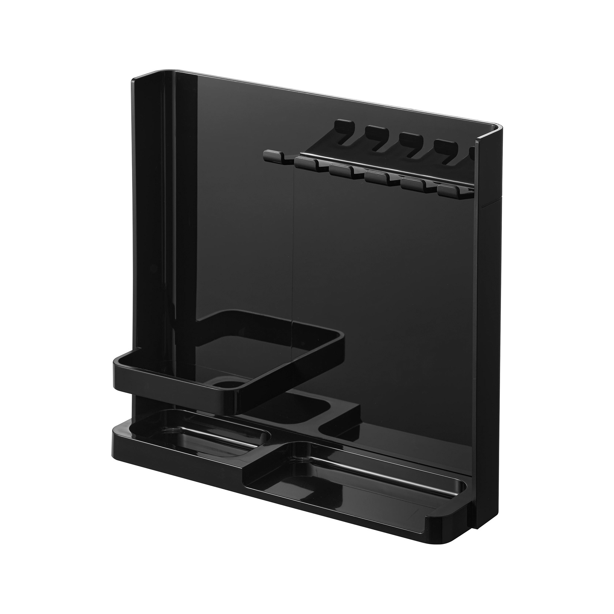 山崎実業 目隠し歯ブラシ＆チューブスタンド タワー 3505 3506 tower 公式 歯ブラシスタンド おしゃれ 歯ブラシホルダー 省スペース 清潔 電動歯ブラシ 対応 洗面所 収納 歯ブラシ 歯磨き粉 目隠し カバー 浮かせる 衛生的 家族 5本 コンパクト シンプル ホワイト ブラック