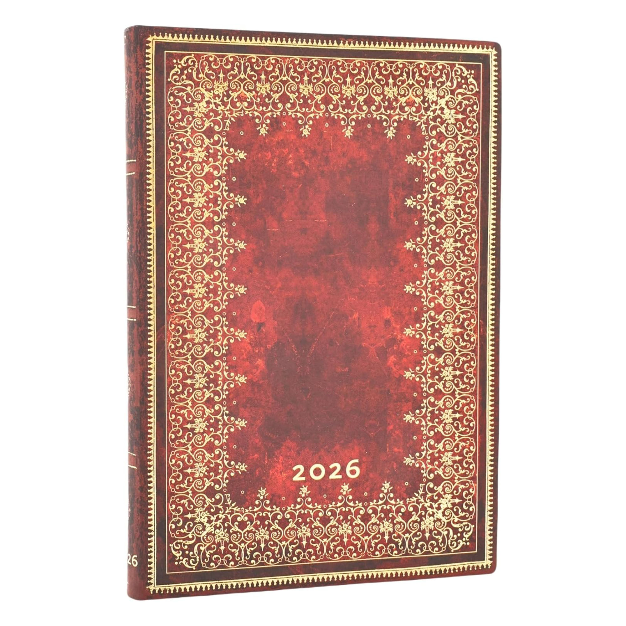 手帳 2026 B6 マンスリー ペーパーブランクス ミディ ダイアリー 1月始まり スケジュール帳 paper blanks バーソフォーマット ソフトカバー おしゃれ 派手 総柄 重厚 見開き1週間 月曜始まり 週間 ウィークリー 月間 小さめ 女性 上品 かわいい レトロ プレゼント ギフト