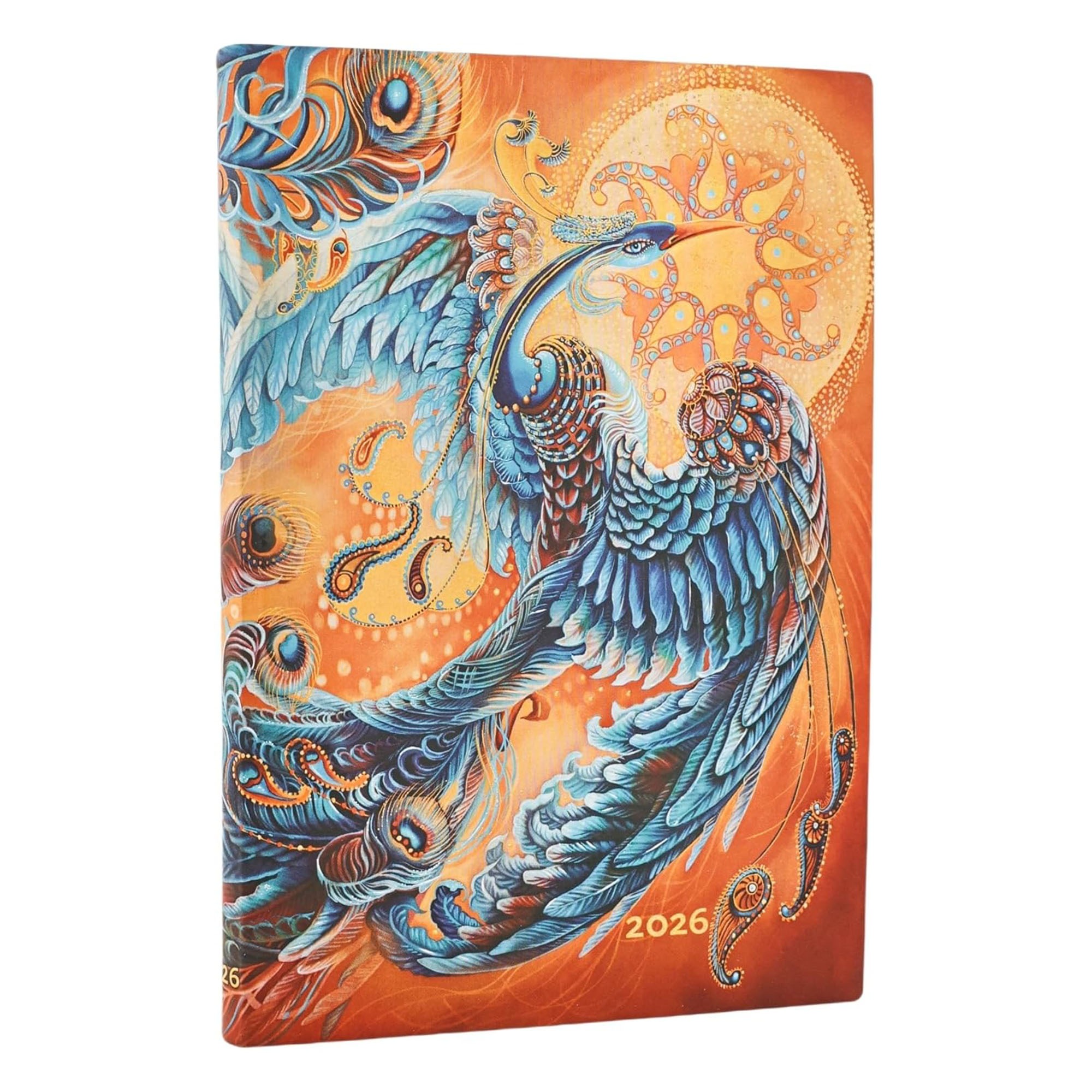 手帳 2026 B6 マンスリー ペーパーブランクス ミディ ダイアリー 1月始まり スケジュール帳 paper blanks バーソフォーマット ソフトカバー おしゃれ 派手 総柄 重厚 見開き1週間 月曜始まり 週間 ウィークリー 月間 小さめ 女性 上品 かわいい レトロ プレゼント ギフト