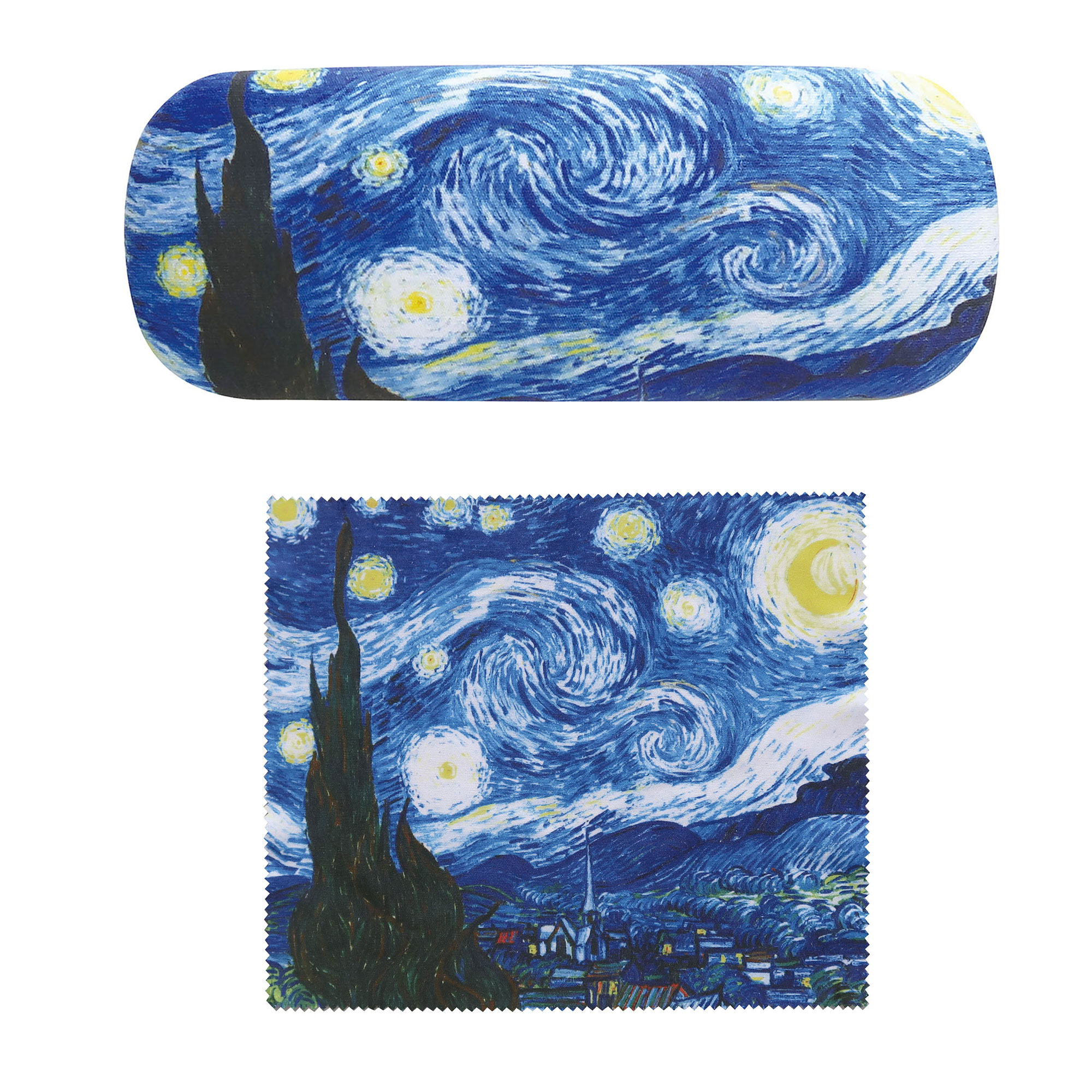 メガネケース MATOKA マトカ MUSEUM GLASSES CASE モネ ゴッホ ダヴィンチ 葛飾北斎 ムンク クリムト ルノワール 美術館 ハード クロス付き 眼鏡ケース メガネ入れ ミュージアム グラスケース アート 名画 絵画 サングラス レディース メンズ 大人 かわいい おしゃれ