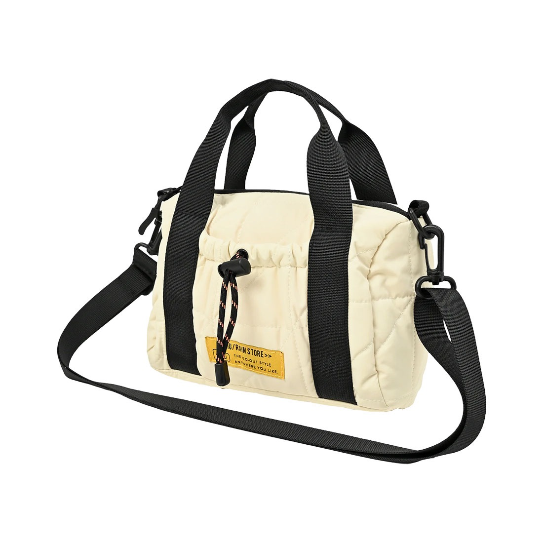 ミニ ボストンバッグ ショルダーバッグ キルティング KiU キウ K476 スクエア パデッド メンズ レディース 小さめ 撥水 軽量 2way B6 ハンドバッグ 斜め掛け バッグ ミニバッグ ショルダー おしゃれ シンプル 黒 ブラック カーキ アイボリー ブルー 通勤 旅行 散歩 秋冬