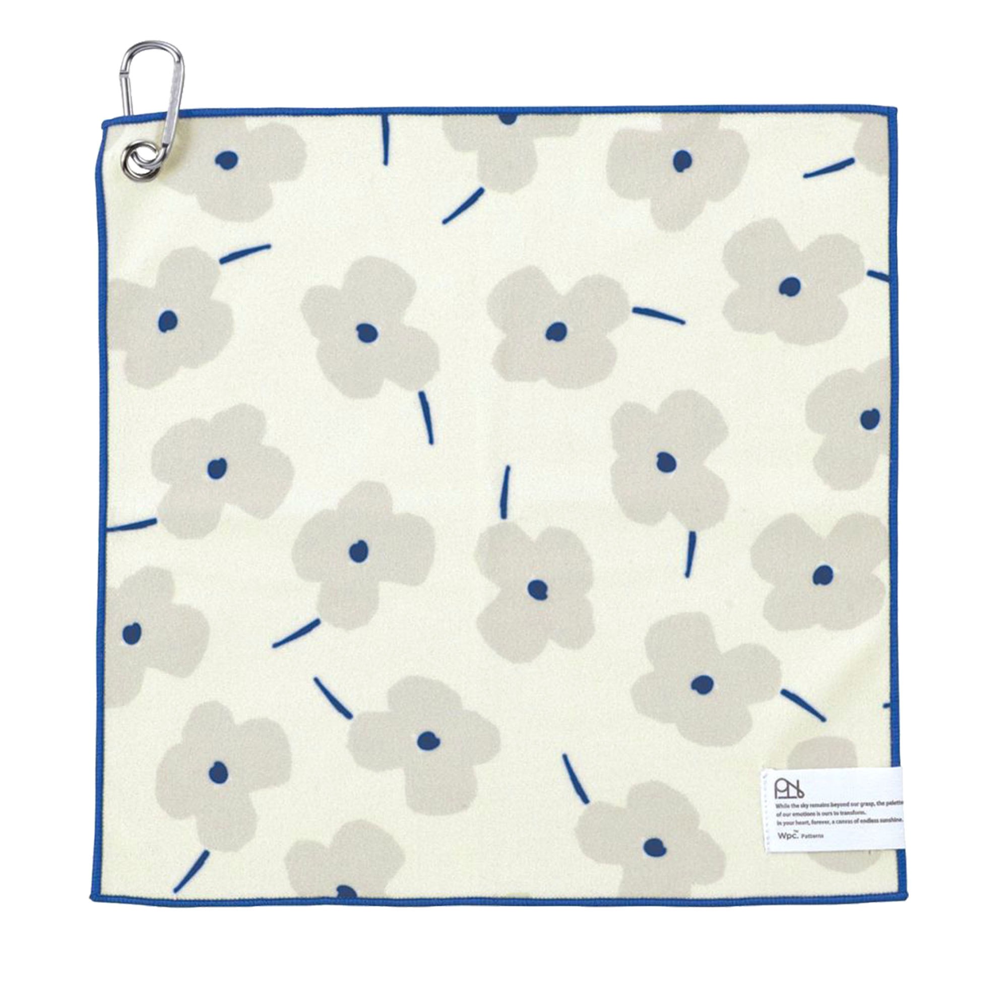 ハンカチ くっつくくろす おしゃれ かわいい ギフト プレゼント wpc レディース 女性 大人 30cm 吸水 カラビナ付き くっつく タオルハンカチ ハンドタオル マイクロファイバー 傘カバー ボトルカバー 小物入れ ポーチ 通勤 通学 北欧 花柄 母の日 贈り物 ベージュ ネイビー