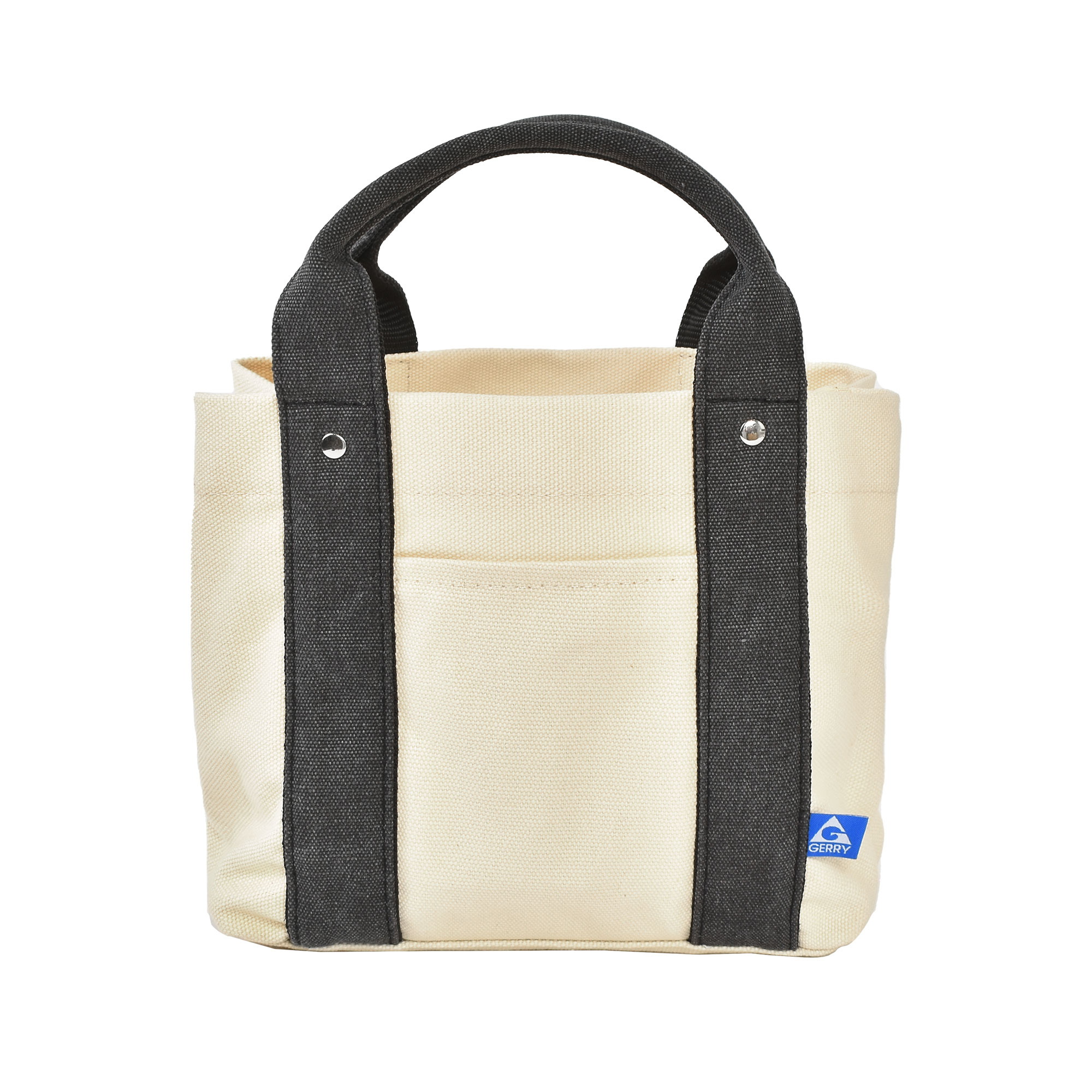 ミニ トートバッグ GERRY ジェリー 58412 レディース メンズ 仕切りあり 仕切り付き 自立 ペットボトル 縦に入る 収納上手 マチ付き キャンバス 大人 通勤 通学 ブランド おしゃれ 仕切りバッグ サブバッグ ランチバッグ 手提げ 丈夫 無地 小さめ 整理整頓 アイボリー デニム