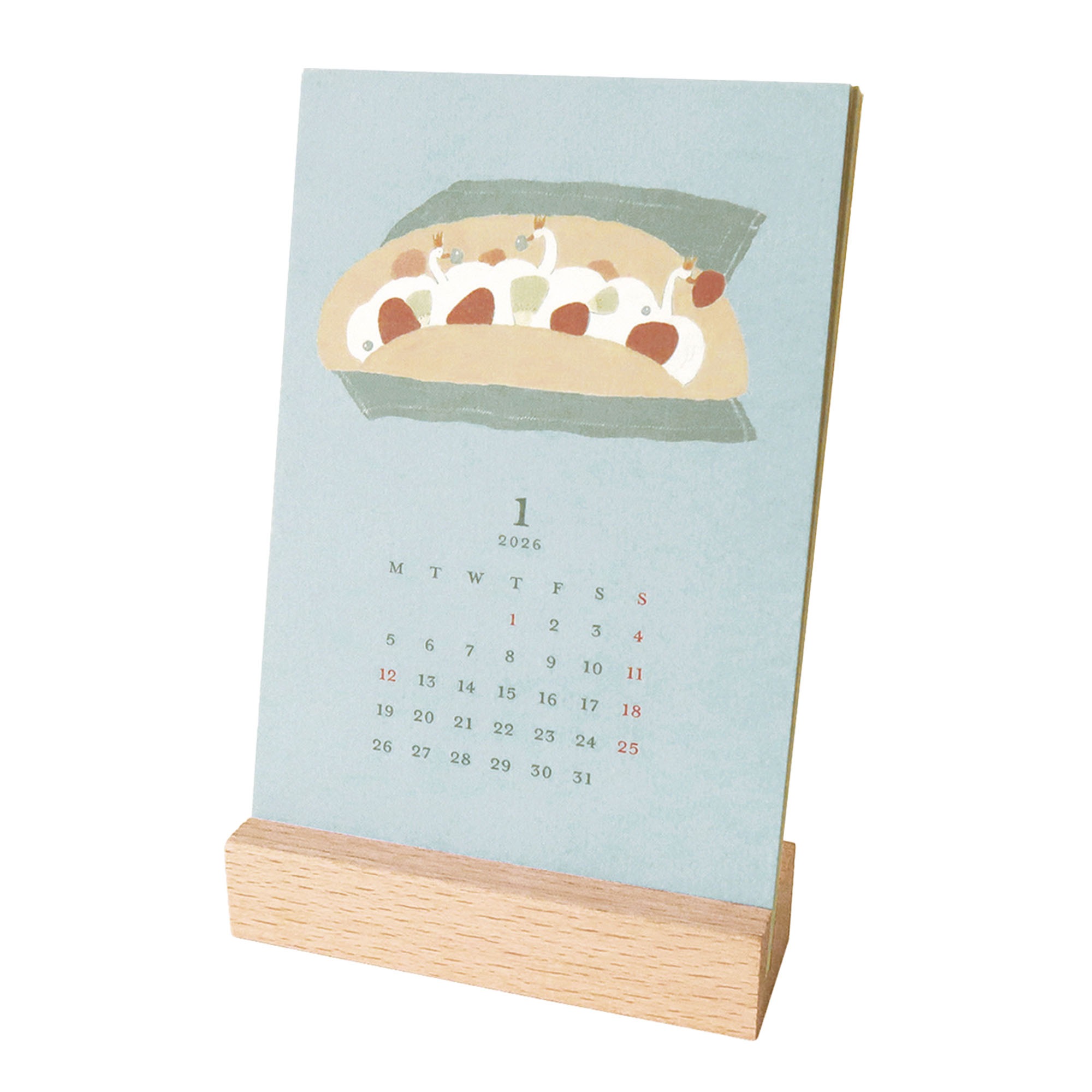 カレンダー 2026 卓上 おしゃれ 令和8年 マンスリー 月曜始まり 1月始まり matoka マトカ デスクカレンダー 木製 スタンド かわいい 大人可愛い イラスト 動物 アニマル スイーツ お菓子 名画 小池ふみ トビマツショウイチロウ いわしまあゆ イラスト コンパクト インテリア