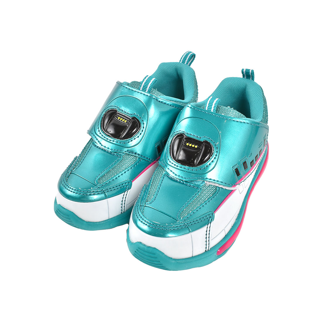 光る靴 プラレール 男の子 電車 フラッシュ スニーカー 子供靴 キッズ 16 17 18 cm 新幹線 ドクターイエロー N700S ハヤブサ かがやき こまち キッズシューズ 運動靴 軽量 かっこいい LED ピカピカ 光る 点滅 やわらかい 歩きやすい 履きやすい 幼稚園 小学生