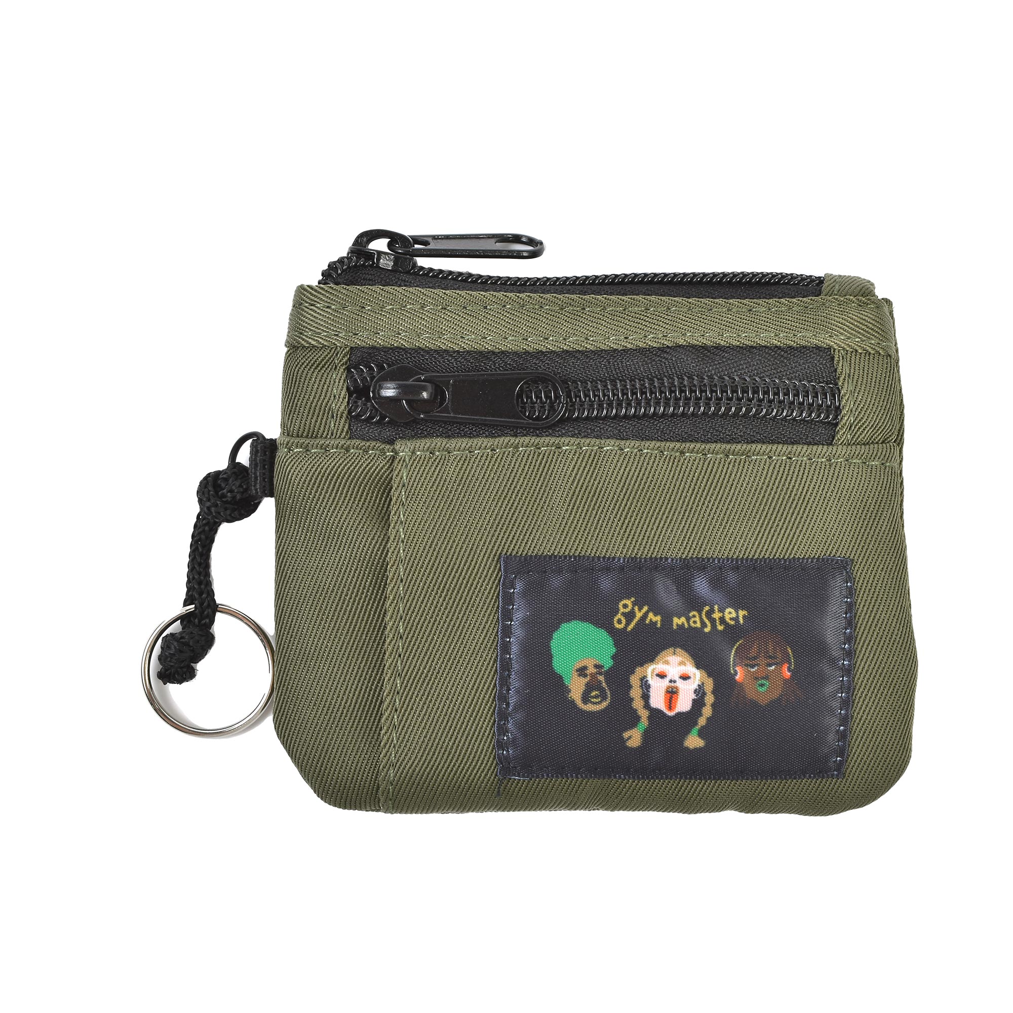 コインケース gym master ジムマスター メンズ レディース キッズ かわいい ミニ財布 ナイロン ミニ 小さい コンパクト 財布 ウォレット キーリング キーケース 小銭入れ キーホルダー パスケース カードケース 定期入れ アウトドア 黒 ブラック カーキ イエロー パープル