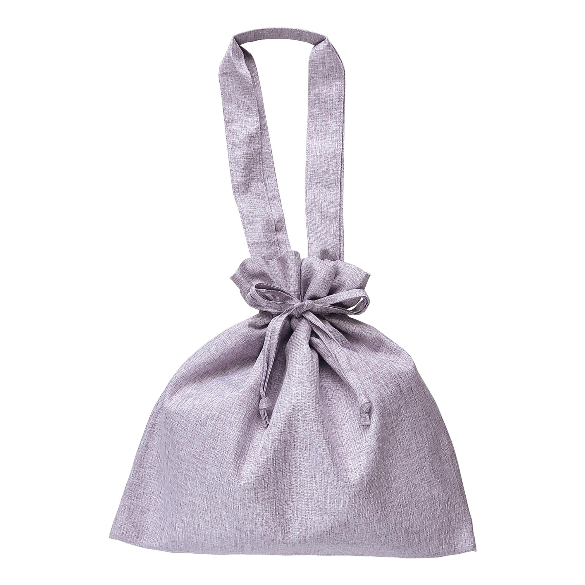 巾着 トートバッグ レディース 2way 巾着バッグ 保冷 保温 LINDEN リンデン エコバッグ 保冷バッグ リネン風 肩掛け B4 A4 大容量 コンパクト 折りたたみ たためる 軽量 大きめ 持ち手長め 洗える サブバッグ 無地 おしゃれ シンプル ベージュ ラベンダー グリーン 大人