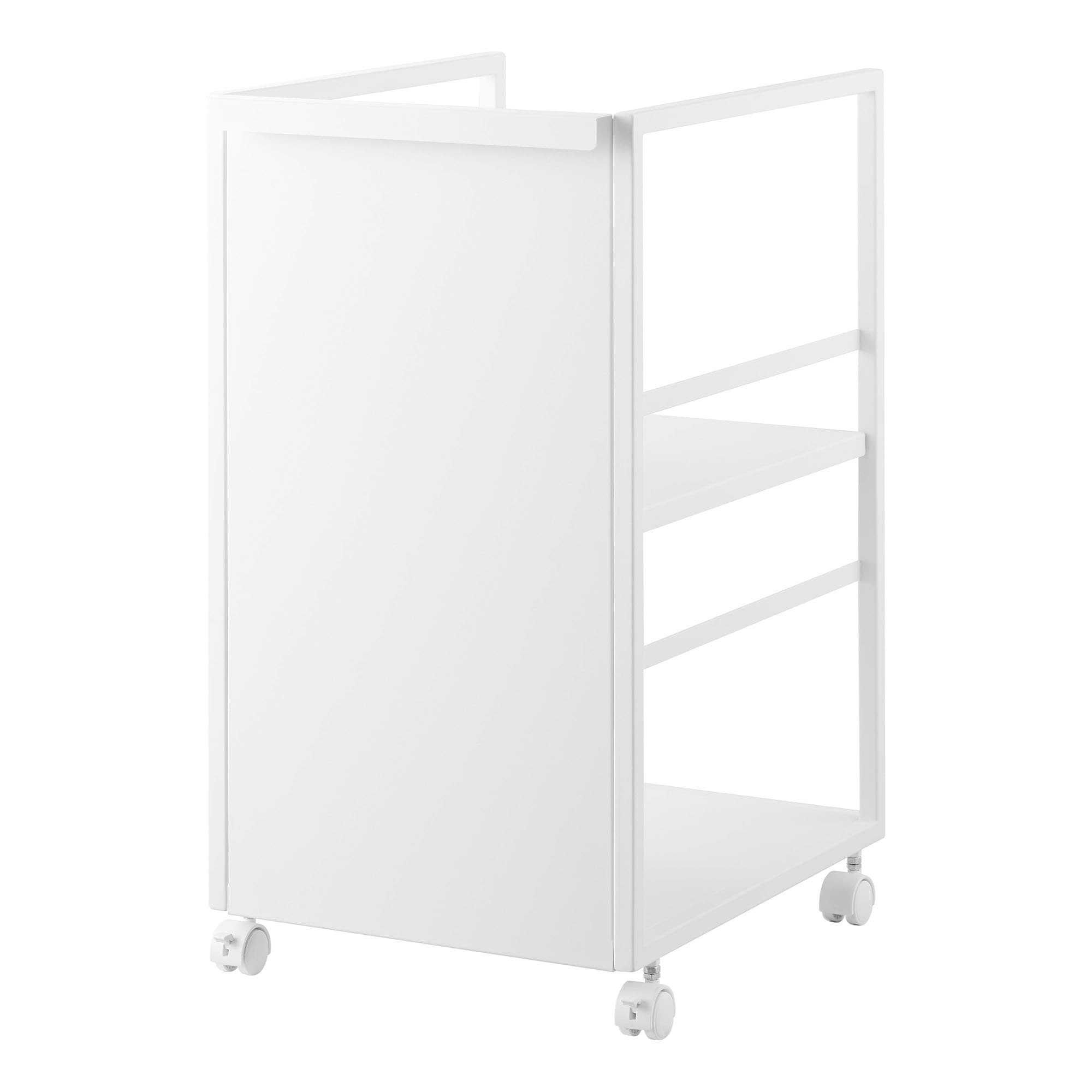 山崎実業 目隠しワゴン タワー スリム tower 公式 4810 4811 8468 8467 ホワイト ブラック キッチンワゴン キャスター付き 2段 可動棚 ランドセル収納 ストッカー 災害 防災 グッズ 備蓄 シンプル スタイリッシュ 子供部屋 ランドリー 洗面所 隠せる 家電収納