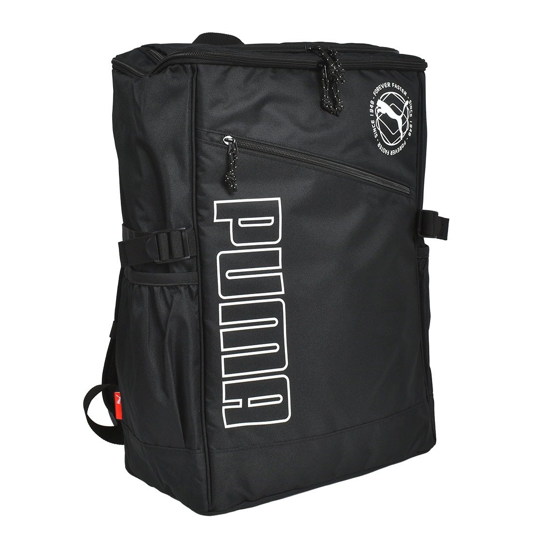 リュック PUMA プーマ リュックサック 30l 大容量 中学生 スポーツ ブランド スクエア リュック 通学 男の子 小学生 高学年 黒 シンプル ワンポイント バックパック A4 B4 大きい 旅行 軽量 高校生 子供 ロゴ おしゃれ タブレット PC 収納 ポケット ブラック