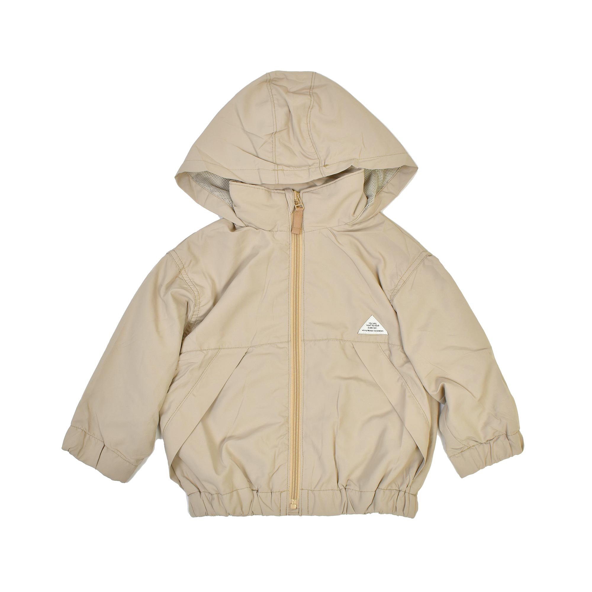 ウィンドブレーカー キッズ 女の子 男の子 100cm 120cm F.O.KIDS エフオーキッズ 裏メッシュ フード 収納 撥水 秋冬 薄手 防寒 防風 軽量 子供 子ども ジュニア 上着 アウター 羽織り ブルゾン ジャケット ジャンパー かわいい おしゃれ 黒 ブラック ピンク ブルー ベージュ