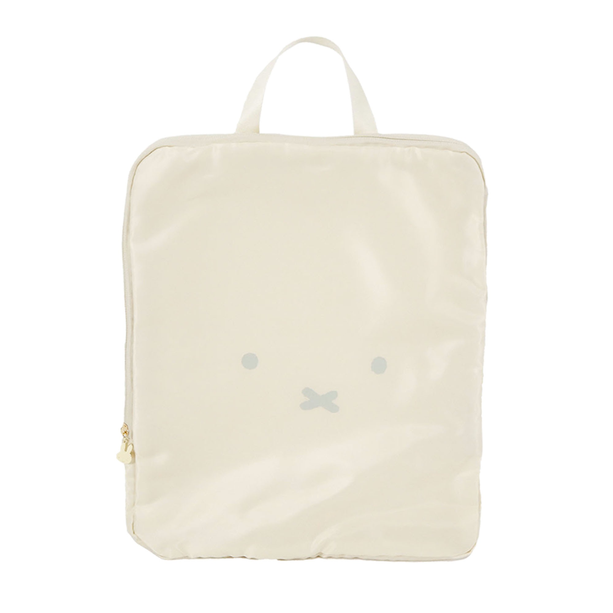 圧縮ポーチ ミッフィー miffy トラベルポーチ キャラクター フェイスシリーズ EB488 収納ポーチ 圧縮袋 衣類 おしゃれ かわいい 旅行 出張 簡単 便利グッズ 圧縮バッグ トラベルバッグ 収納袋 うさぎ パッキング バッグインバッグ シンプル レディース アイボリー グレー