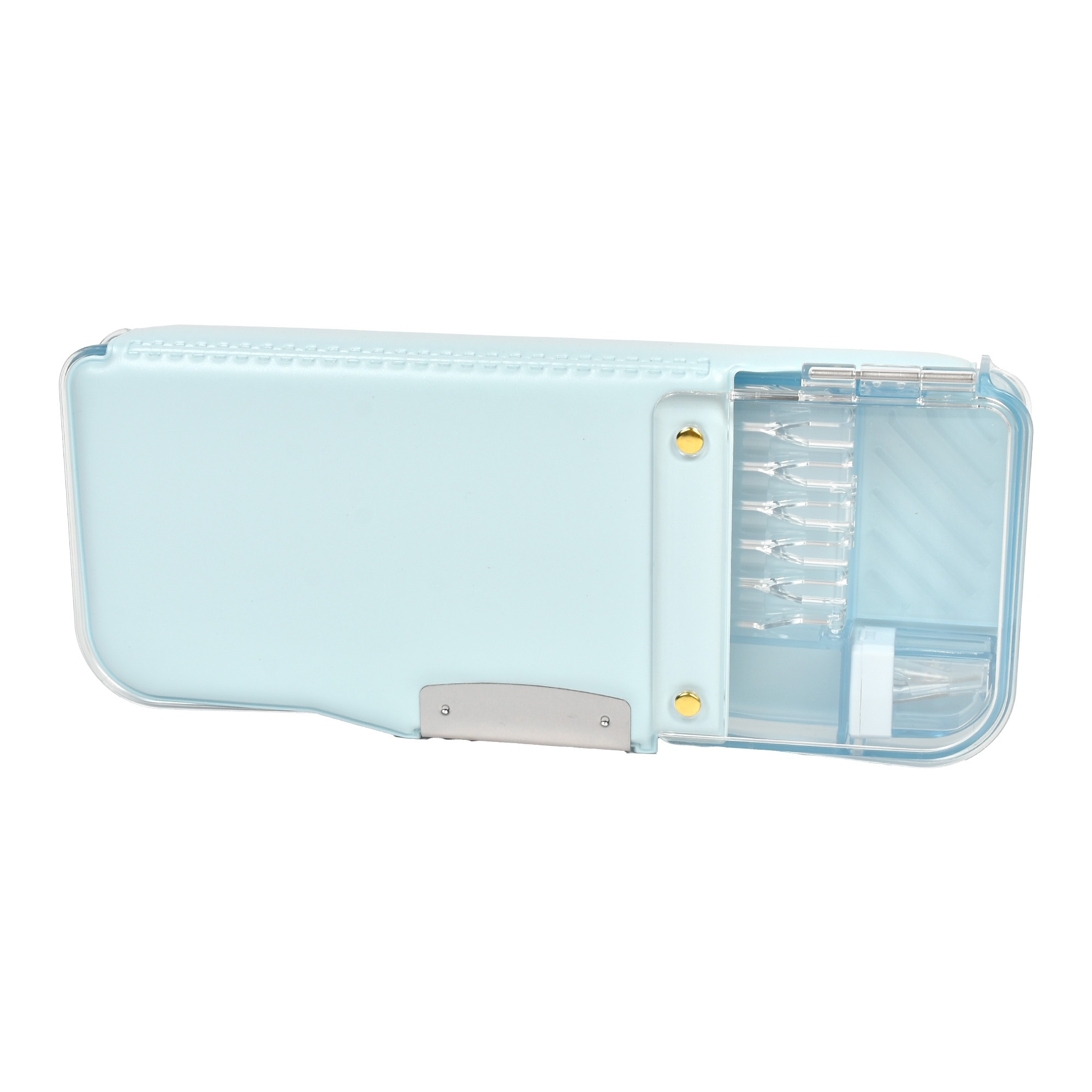 筆箱 ペンケース 小学生 えんぴつチェック α 両面筆箱 ロック付き 鉛筆 男の子 女の子 小学校 コンパクト スリム 軽い 鉛筆収納 箱型 ふでばこ 文房具 うかサポ SONiC シンプル 無地 入学 準備 新学期 黒 ブラック ネイビー ライトブルー 水色 ライラック バイオレット 紫