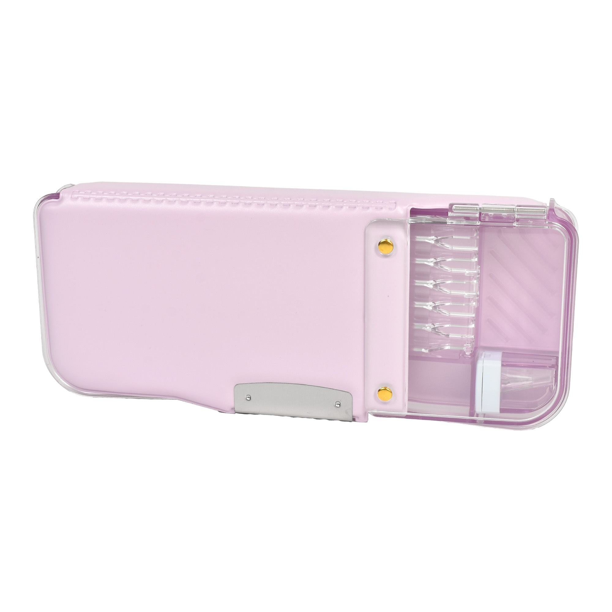 筆箱 ペンケース 小学生 えんぴつチェック α 両面筆箱 ロック付き 鉛筆 男の子 女の子 小学校 コンパクト スリム 軽い 鉛筆収納 箱型 ふでばこ 文房具 うかサポ SONiC シンプル 無地 入学 準備 新学期 黒 ブラック ネイビー ライトブルー 水色 ライラック バイオレット 紫