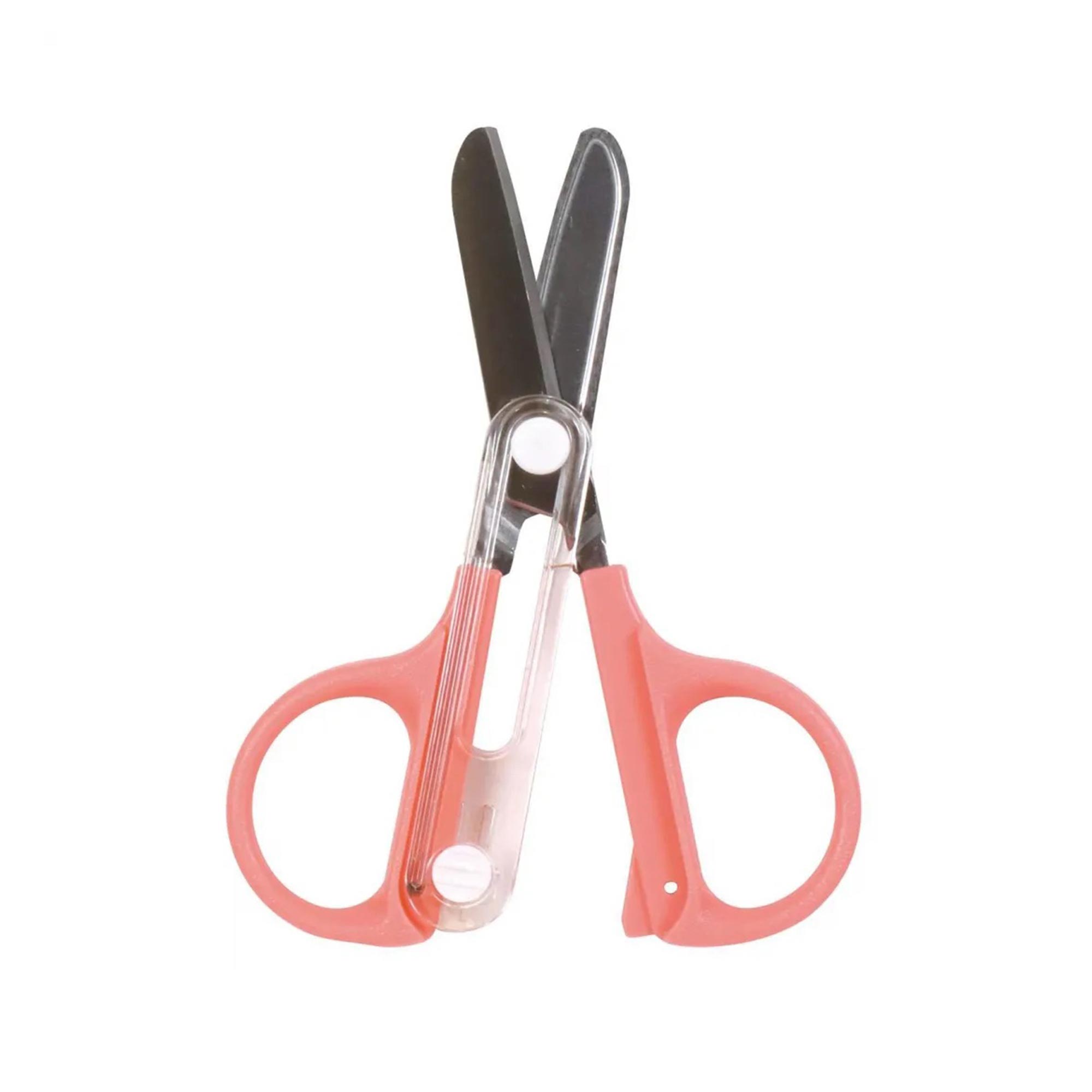 はさみ クツワ キャップ一体コンパクトはさみ スライドエッジ SS124 左利き 右利き 左手用 大人 子供 小学生 中学生 高校生 女性 女子 女の子 スライド キャップ なくさない ミニ 携帯 小さい 文房具 青 水色 ライトブルー 白 ホワイト ミント グリーン 赤 コーラル レッド