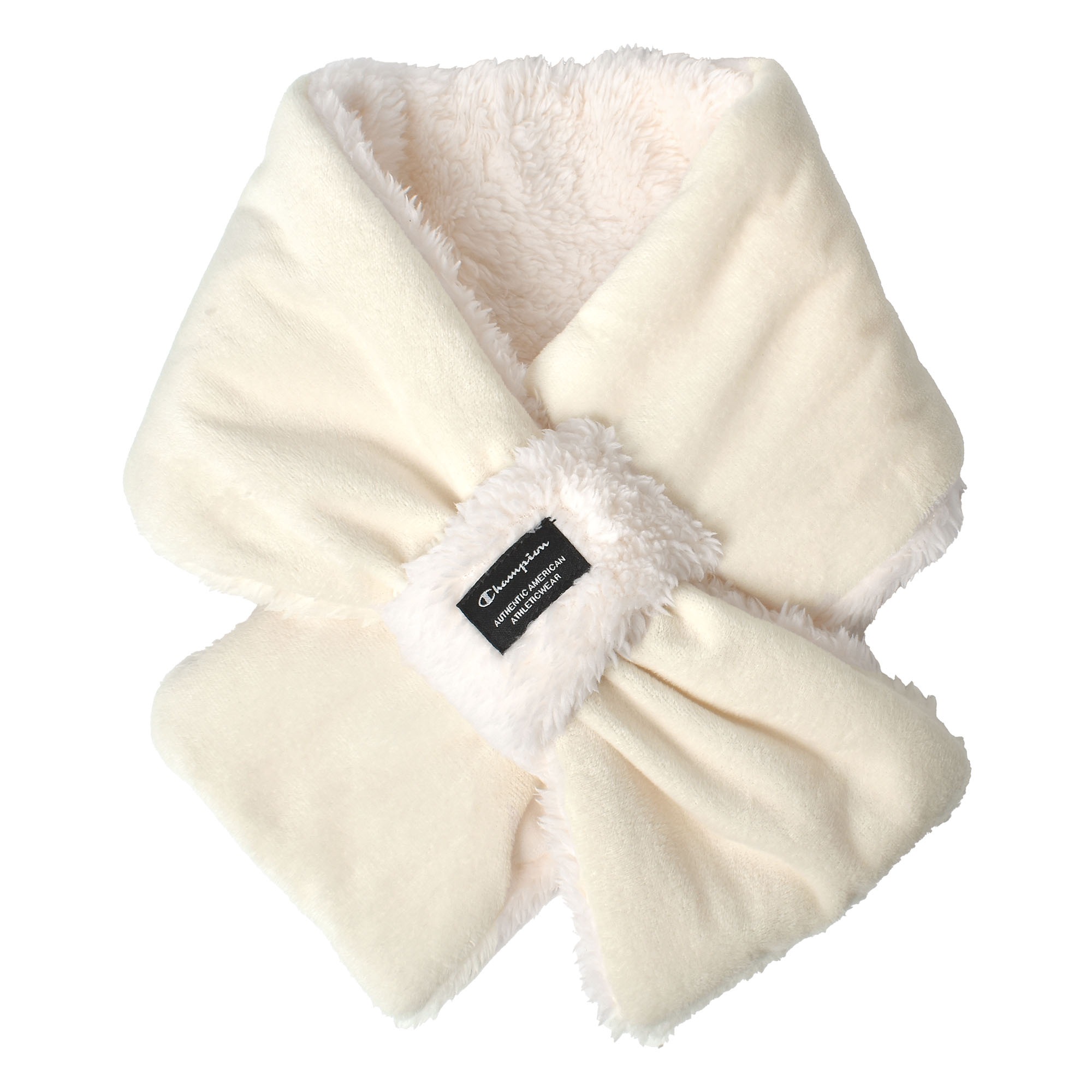 マフラー キッズ champion チャンピオン 差し込みマフラー 女の子 男の子 ベロア フリース ボア リバーシブル 2way おしゃれ かわいい 764-0015 小学生 低学年 高学年 保育園 幼稚園 中学生 ネックウォーマー アイボリー パープル ミント 水色 通学 通園 プレゼント ギフト