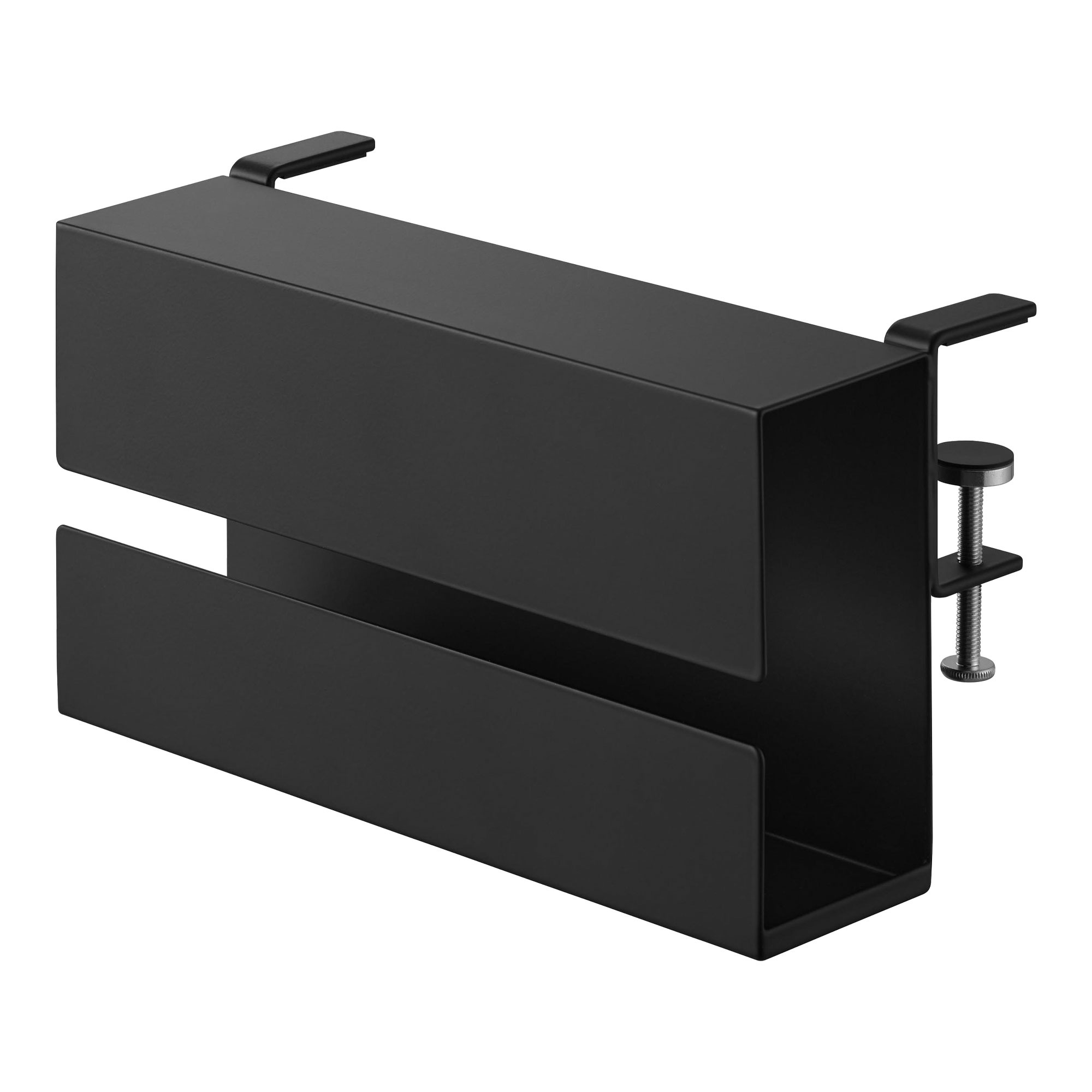 山崎実業 テーブル横ティッシュケース タワー tower 10371 10372 公式 ホワイト ブラック テーブル横 浮かせる 収納 ティッシュケース ティッシュホルダー ボックスティッシュケース 吊り下げ 取り付け 簡単 調整ネジ 指定席 省スペース 便利 差し込み式 横から詰め替え