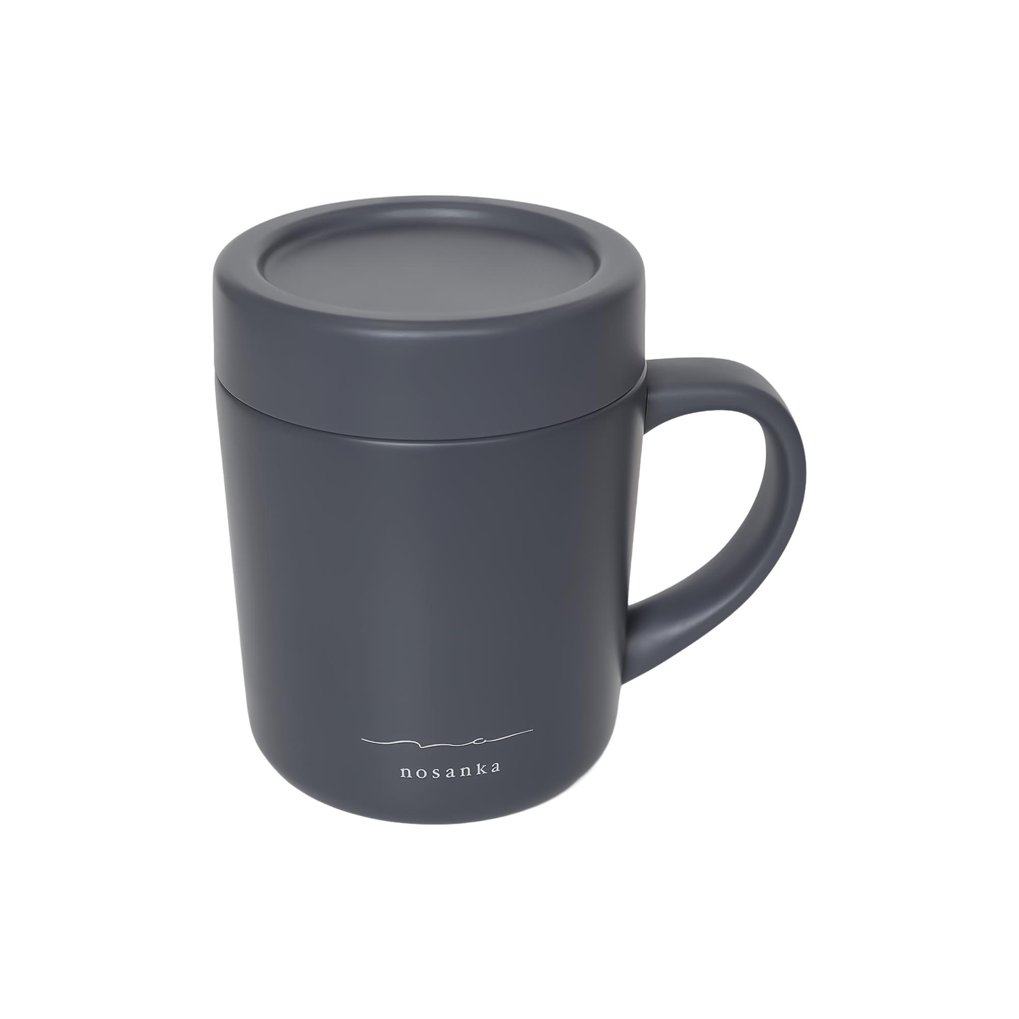 マグカップ セラミック 蓋付き nosanka ノサンカ 保温 保冷 真空断熱 280ml 持ち運び 軽量 洗いやすい セラミックマグ ステンレスマグ 蓋つき コーヒー 紅茶 白湯 炭酸対応 こぼれない 飲みやすい おしゃれ シンプル オフィス アウトドア 男性 女性 ギフト プレゼント