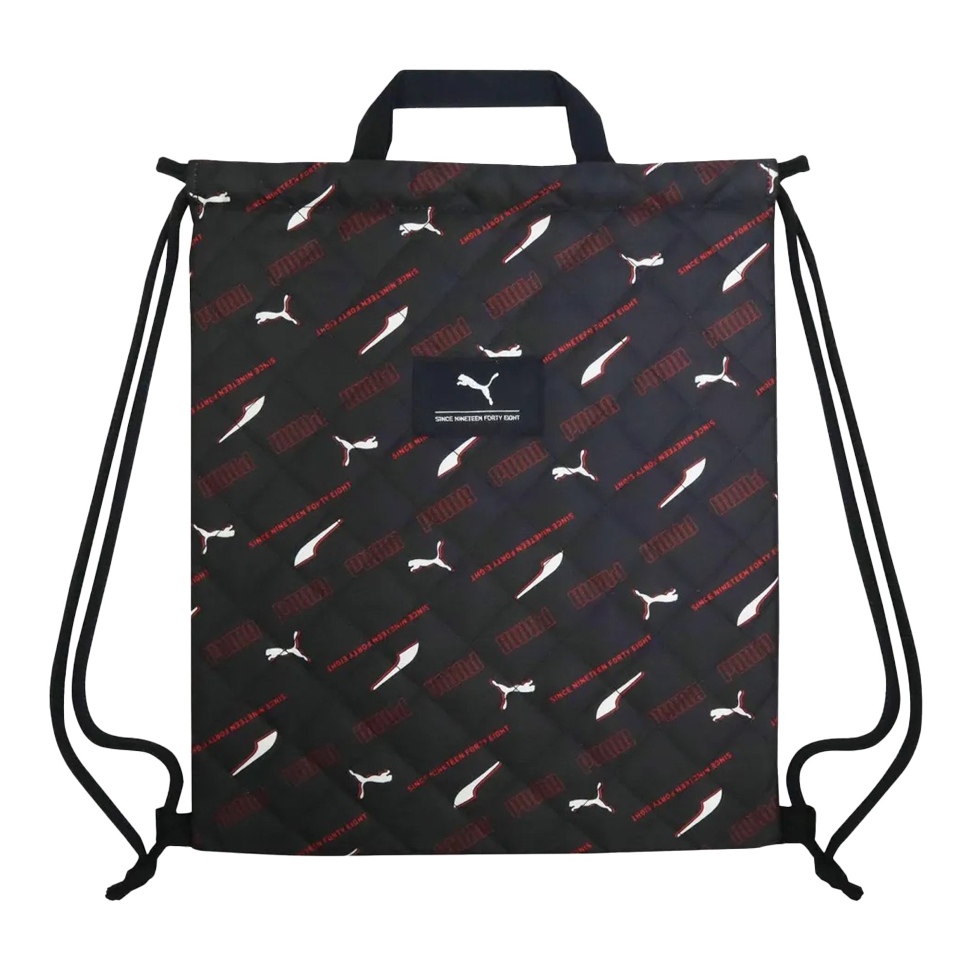 ナップサック プーマ PUMA 男の子 体操服袋 巾着袋 体操着入れ リュックサック 日本製 大容量 キルティング 子供 キッズ スポーツ ブランド 黒 青 紺 赤 ブラック ネイビー ブルー レッド かっこいい 幼稚園 小学生 保育園 軽量 新学期 入園 入学 準備 通学 通園 一年生 防災