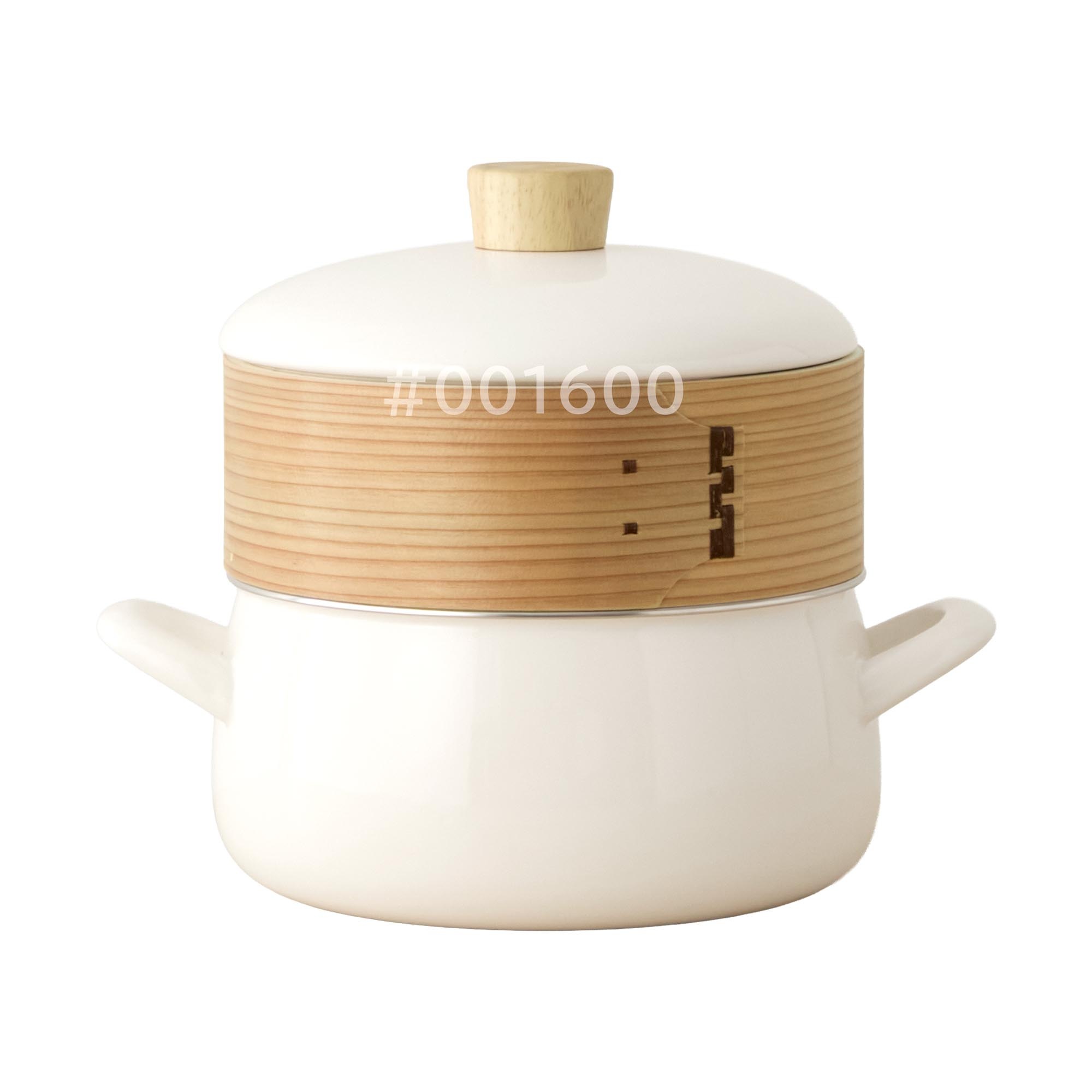 せいろ蒸し器 鍋セット 富士ホーロー 認定商品 せいろ付きホーロー鍋 FUJIHORO 18cm 20cm 1段 せいろ 鍋付き ガスコンロ IH対応 食洗機対応 竹 蒸篭 両手鍋 琺瑯 ほうろう シリコンシート付き 簡単 蒸し料理 温野菜 おしゃれ シンプル グレージュ ホワイト SER-18W SER-20W