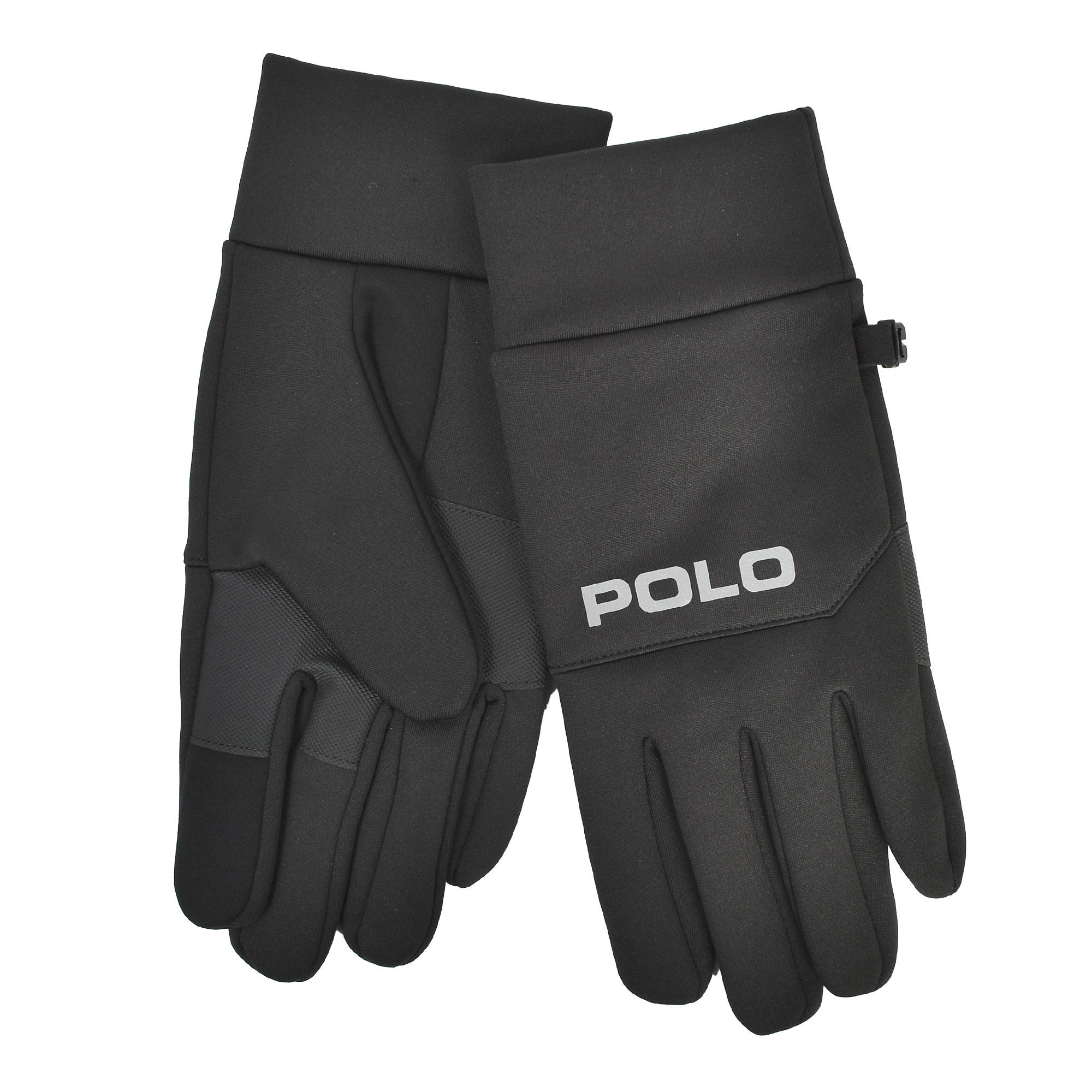 手袋 POLO RALPH LAUREN ポロ ラルフローレン スマホ対応 グローブ メンズ 正規品 PG0221 手洗いOK ウォッシャブル 防寒 スマホ手袋 自転車 バイク アウトドア 手ぶくろ 滑り止め付き ブラック 黒 リフレクター L XL 男性 プレゼント ギフト 誕生日 クリスマス 通勤 通学