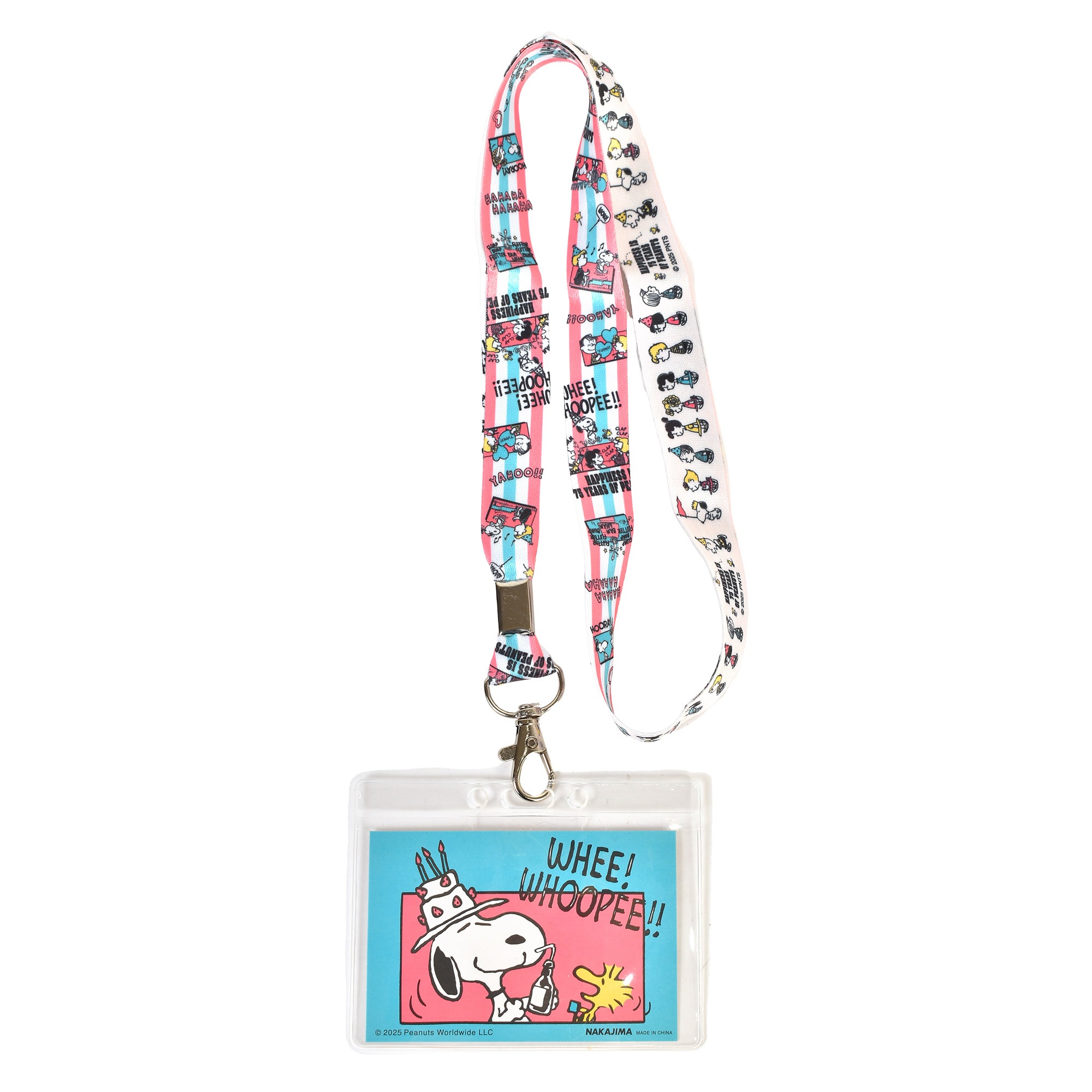 カードホルダー ネックストラップ キャラクター スヌーピー SNOOPY レディース メンズ 社員証 ストラップ IDカードホルダー 首掛け パスケース 首かけ 名札 カードケース IDケース 落ちない 薄型 スリム 両面 柄 カラフル シンプル かわいい 子供 職場 オフィス イベント