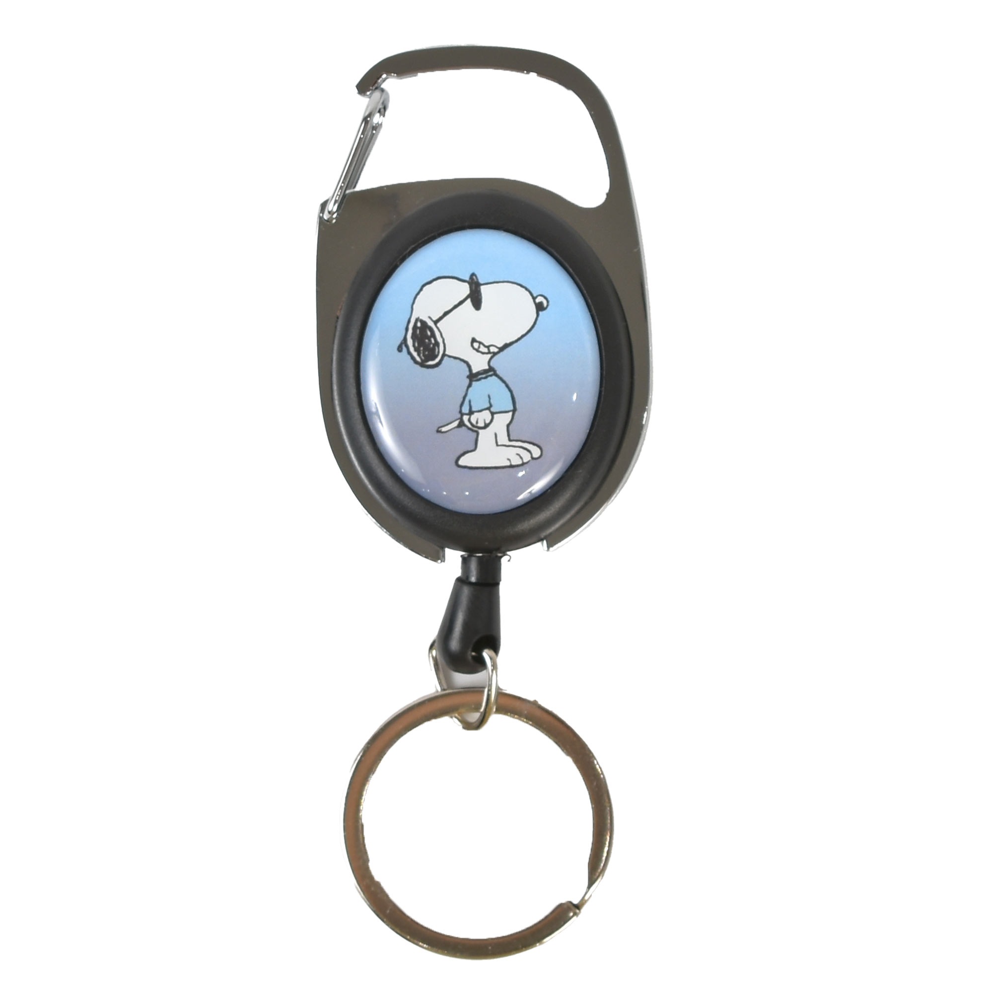 キーホルダー リール付き スヌーピー SNOOPY 可愛い 子供用 レディース キーリング キャラクター カラビナ 鍵 伸びる メタリール 子供 ランドセル 大人 おしゃれ 小学生 中学生 高校生 大学生 通勤 通学 通園 幼稚園 保育園 ストラップ ブラック 黒 白 黄色 ピンク 青 グレー
