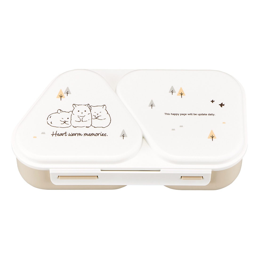 弁当箱 おにぎり ランチ ケース OSK オーエスケー 可愛い お弁当 おにぎりケース ランチボックス おにぎり型 三角 おむすび 2個用 おかずケース おしゃれ レンジ対応 日本製 抗菌 押し型 おにぎりメーカー 簡単 時短 持ち運び コンパクト かわいい 女の子 大人 子供