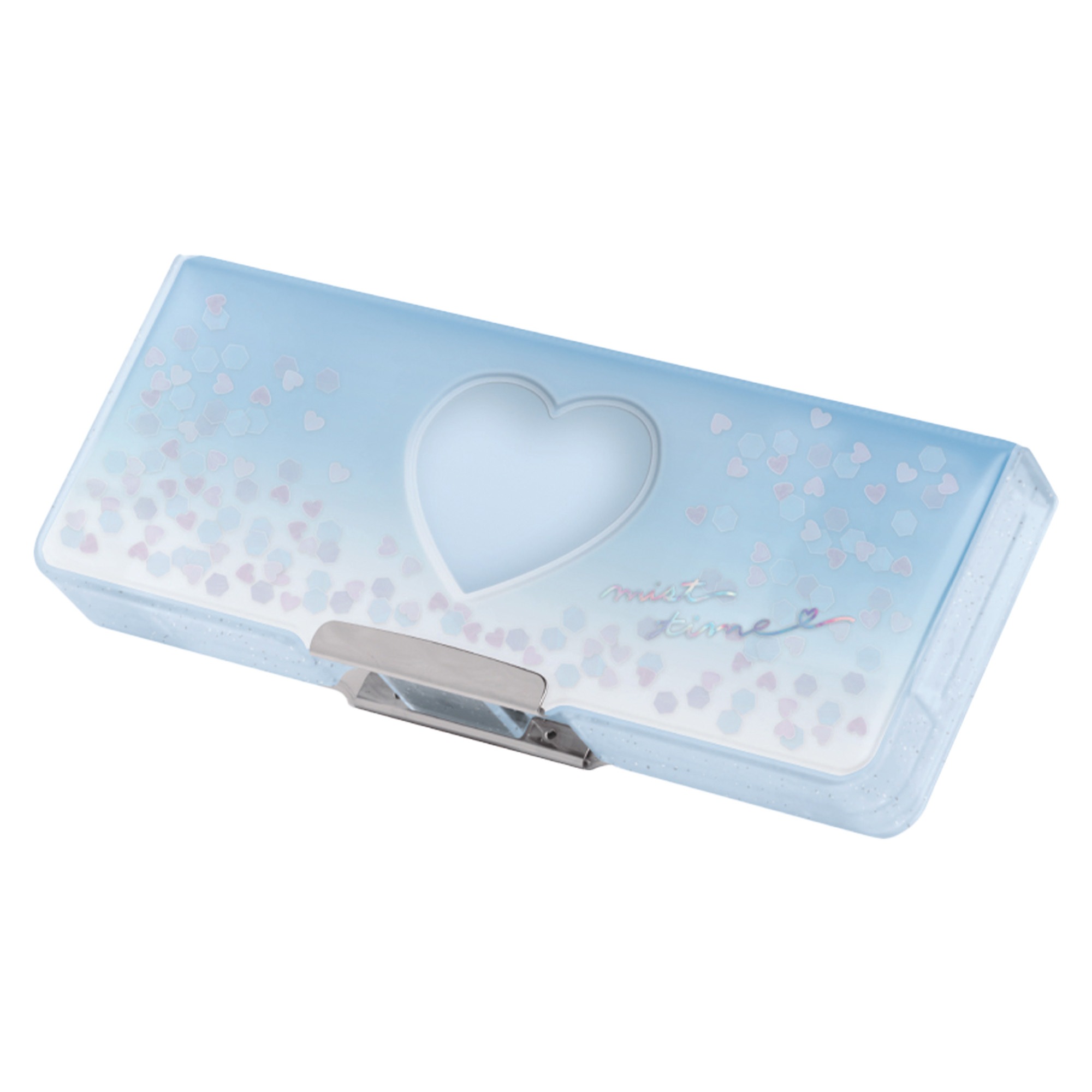 筆箱 小学生 ペンケース 女の子 文房具 両面筆箱 かわいい ふでばこ クリア 透明 おしゃれ 小学校 入学 準備 入学祝い 女子 子供 文具 箱型 両面ペンケース 三角定規 収納 時間割表 鉛筆削り付き 軽量 コンパクト キラキラ 新学期 新一年生 低学年 猫 ハート パープル ブルー