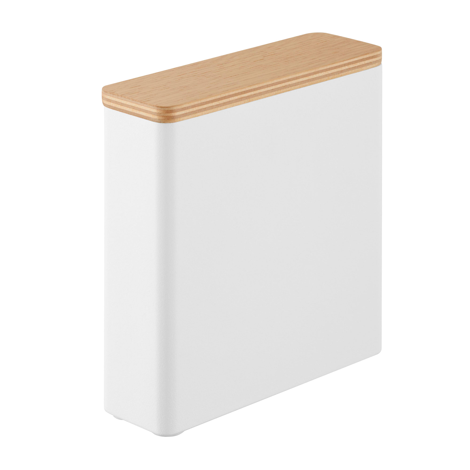 スリムサニタリー収納ケース 山崎実業 RIN リン 10397 10398 ナチュラル ブラウン 公式 生理用品 収納 トイレ サニタリーボックス タンポン おりものシート ライナー ナプキン 収納 隠す 北欧 木目 隠す収納 おしゃれ 生理用品 ケース 場所取らない すぐ取れる 便利