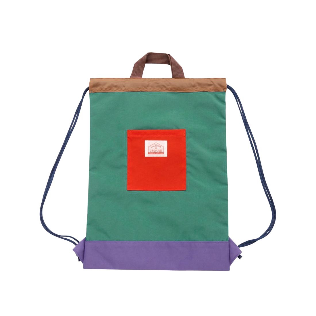 ナップサック 小学校 OCEAN＆GROUND オーシャンアンドグラウンド MULTI 4645905 女の子 男の子 小学生 低学年 子ども 体操服入れ 体操着袋 着替え袋 巾着 おしゃれ かわいい ナイロン 丈夫 軽量 通学 入学 準備 ナップザック おけいこバッグ サブバッグ 遠足 保育園 幼稚園