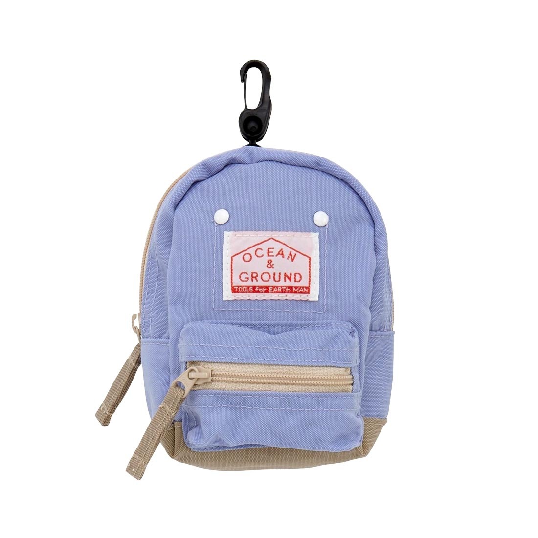 リュック型 ポーチ OCEAN＆GROUND オーシャンアンドグラウンド GOODAY 4645907 ミニリュックポーチ 小物入れ ミニポーチ キーホルダー カラビナ付き コインケース 小銭入れ 薬入れ カードケース マルチポーチ コンパクト かわいい おしゃれ ぬいぐるみ ドール用 ぬい活