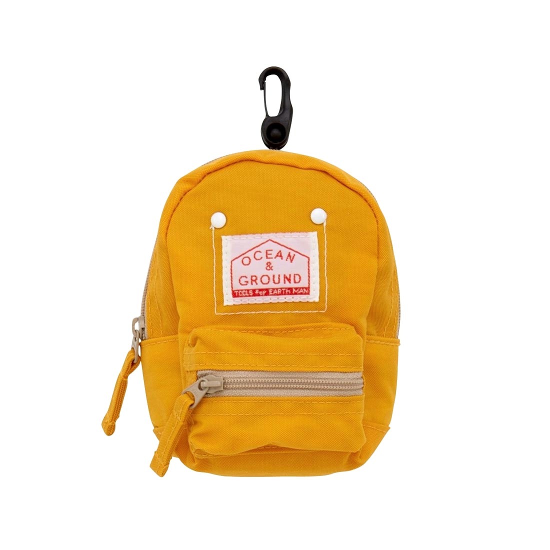 リュック型 ポーチ OCEAN＆GROUND オーシャンアンドグラウンド GOODAY 4645907 ミニリュックポーチ 小物入れ ミニポーチ キーホルダー カラビナ付き コインケース 小銭入れ 薬入れ カードケース マルチポーチ コンパクト かわいい おしゃれ ぬいぐるみ ドール用 ぬい活