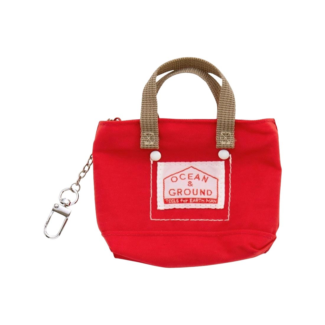 ミニトートバッグ ポーチ OCEAN＆GROUND オーシャンアンドグラウンド GOODAY 4645908 バッグ型 キーホルダー 小物入れ ミニポーチ カバン型チャーム キーケース コインケース 薬入れ カードケース マルチポーチ コンパクト かわいい おしゃれ ぬいぐるみ ドール用 ぬい活