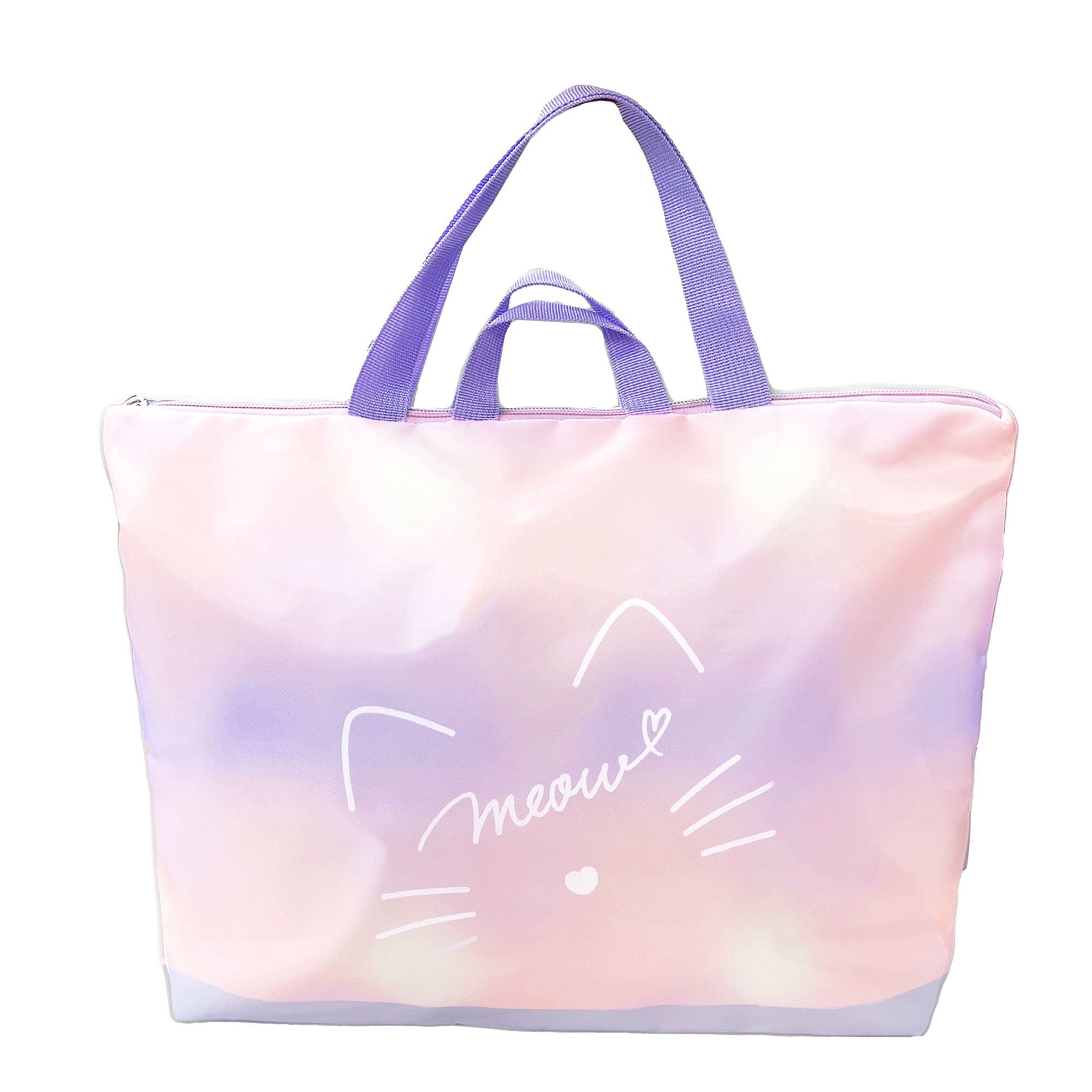 レッスンバッグ 女の子 男の子 ファスナー チャック マチ付き キッズ 子供 小学生 かわいい 入園 入学 準備 大容量 小学校 低学年 幼稚園 保育園 おしゃれ 手提げ 横型 絵本バッグ お稽古バッグ 通学 通園 習い事 塾 洗える A4 B4 シマエナガ 猫 黒 ブラック ピンク 水色 青