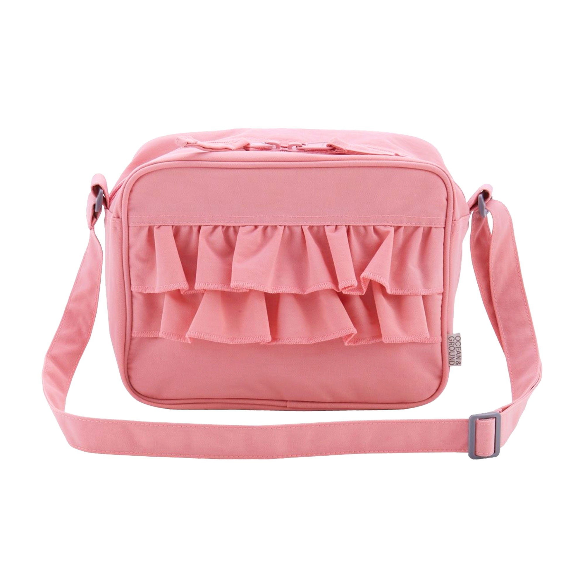 通園バッグ ショルダー 女の子 OCEAN＆GROUND オーシャンアンドグラウンド SWEETS TIME スイーツ タイム フリル ショルダーバッグ 4645004 キッズ 子供 おしゃれ かわいい 軽量 軽い 丈夫 保育園 幼稚園 小学生 通園 通学 入学 入園 準備 ピンク パープル ミント ベージュ