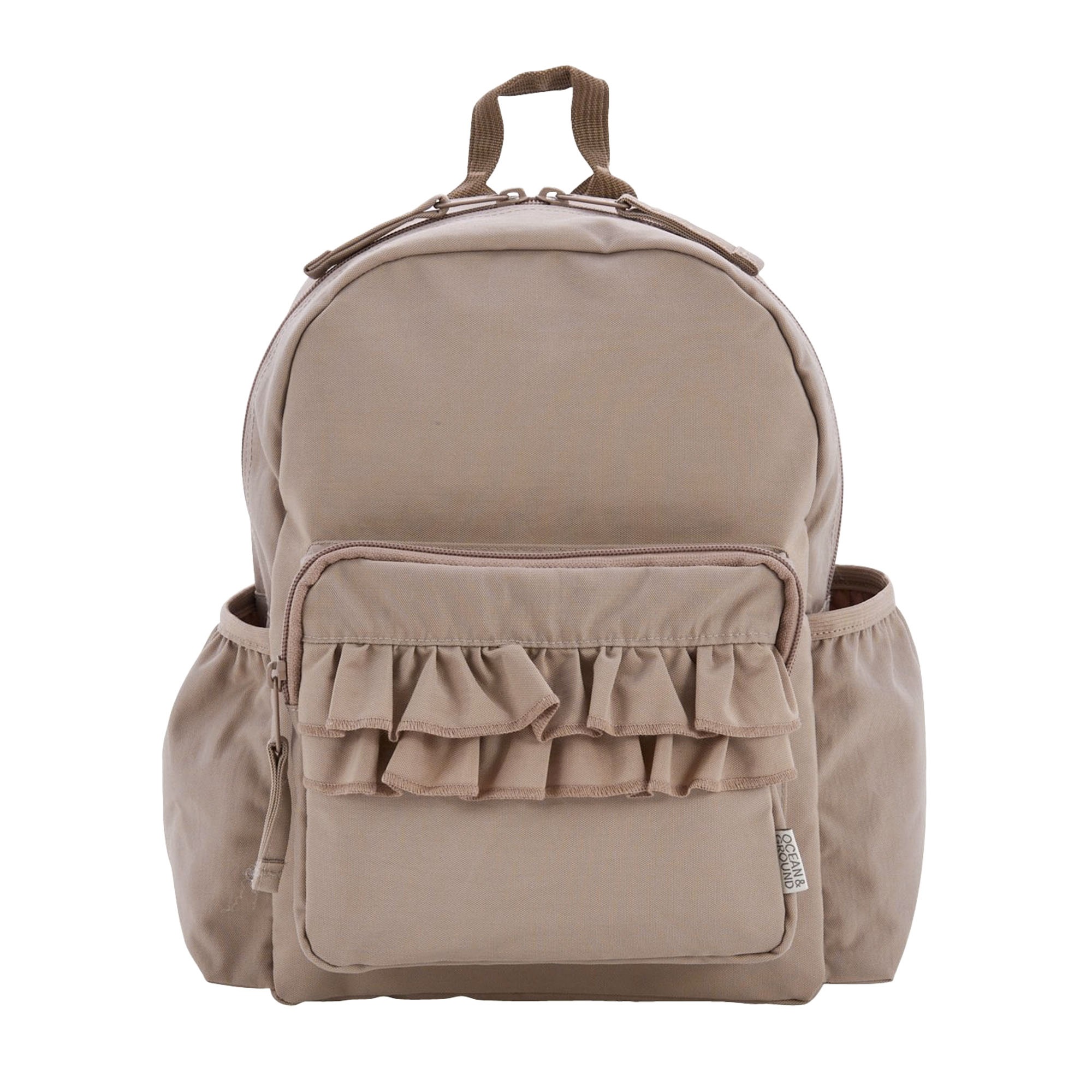 リュック キッズ 女の子 OCEAN＆GROUND オーシャンアンドグラウンド SWEETS TIME スイーツ タイム 4645101 フリル リュックサック かわいい おしゃれ 通園 通学 7L 9.5L 軽量 小さめ S M チェストベルト ハーネス 保育園 幼稚園 入園 入学 遠足 子供 こども 3歳 4歳 5歳 6歳