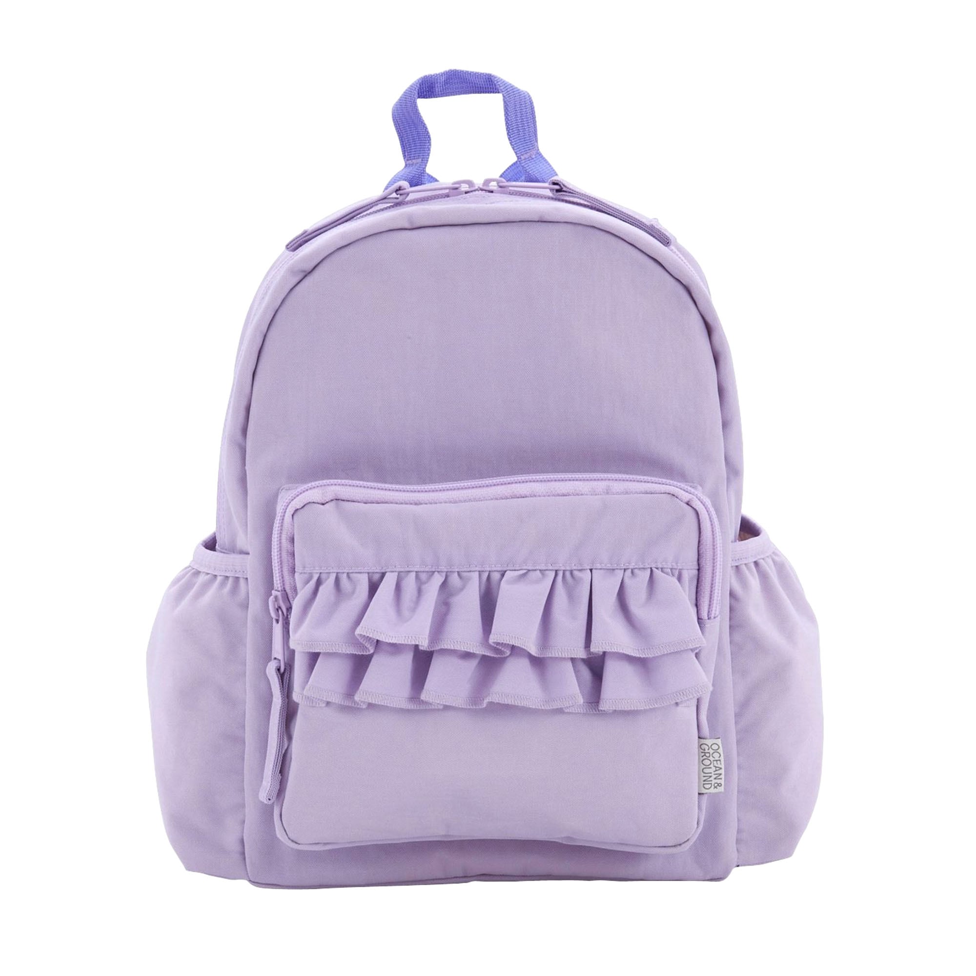 リュック キッズ 女の子 OCEAN＆GROUND オーシャンアンドグラウンド SWEETS TIME スイーツ タイム 4645101 フリル リュックサック かわいい おしゃれ 通園 通学 7L 9.5L 軽量 小さめ S M チェストベルト ハーネス 保育園 幼稚園 入園 入学 遠足 子供 こども 3歳 4歳 5歳 6歳