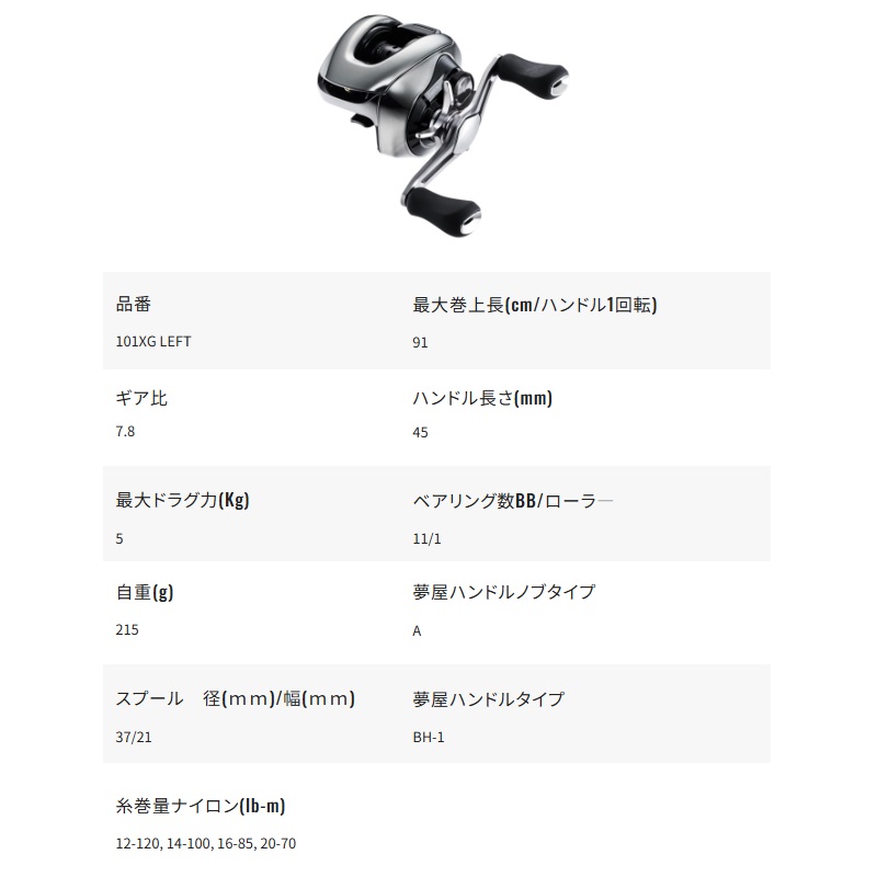 25 アンタレス 101XG / 左ハンドル| 釣具買うなら！つり具のブンブン.com
